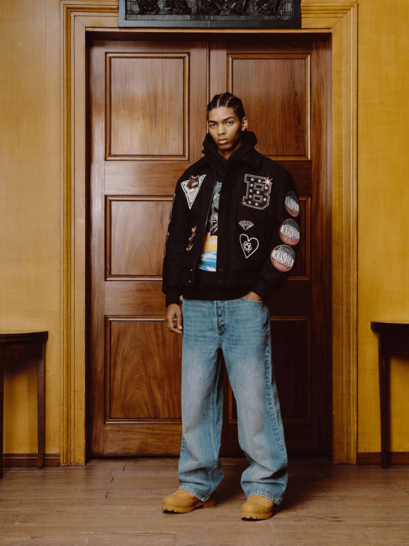 BILLIONAIRE BOYS CLUB ALUMNI COLLARED VARSITY JACKET outlook
