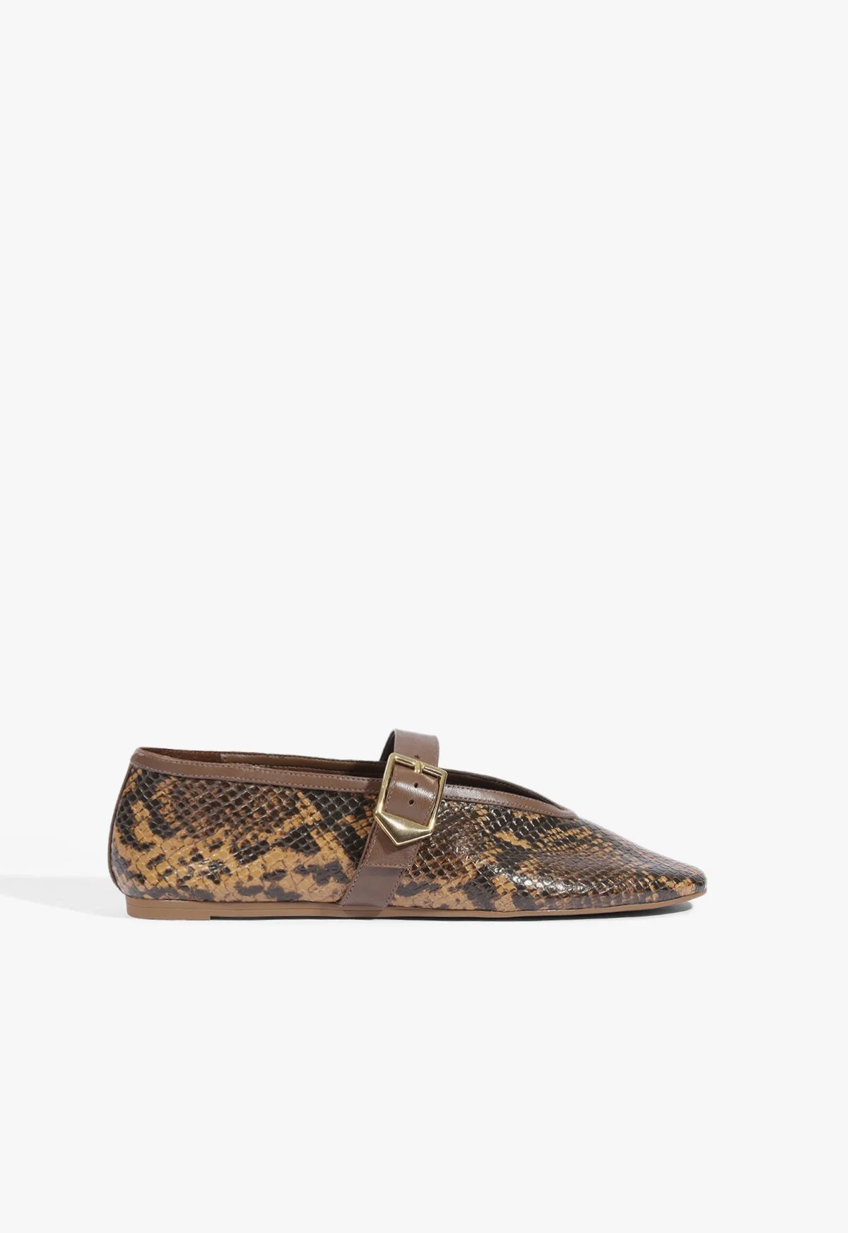 Vick Buckle Leather Ballet Flat - 1