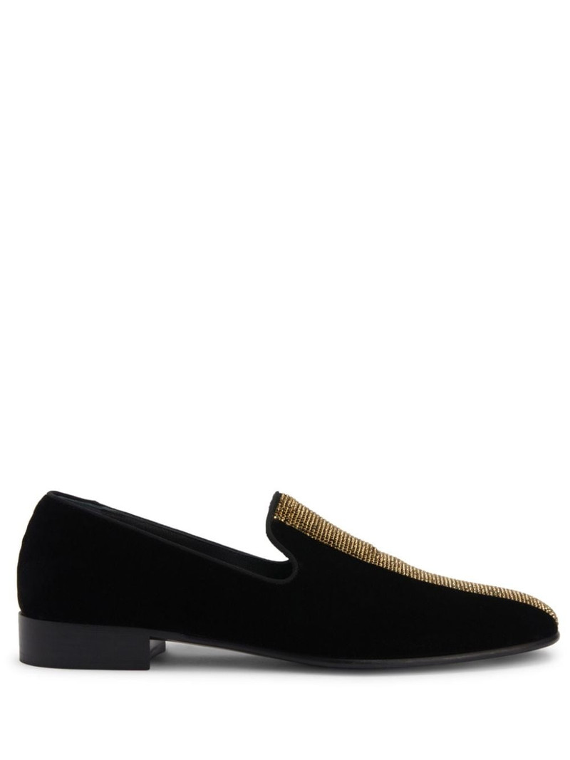 Tuxedo Diamond velvet loafers 1