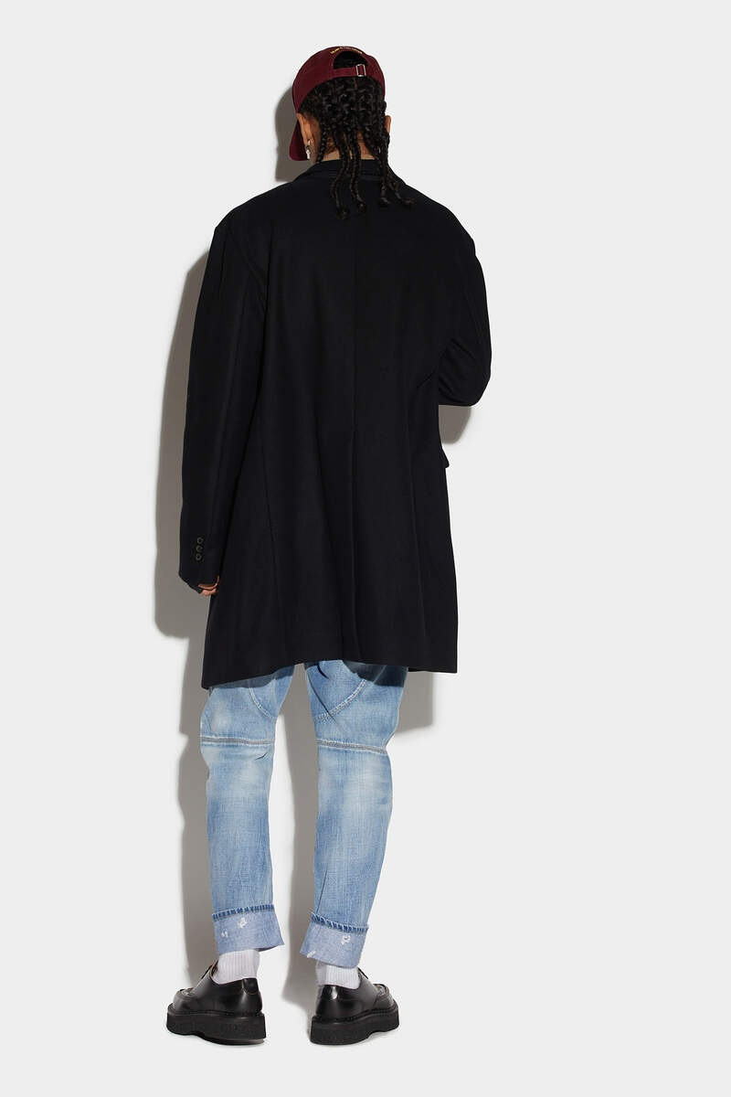 DSQUARED2 ZIPPED BANKER SOFT SHOULDER STRAIGHT COAT outlook
