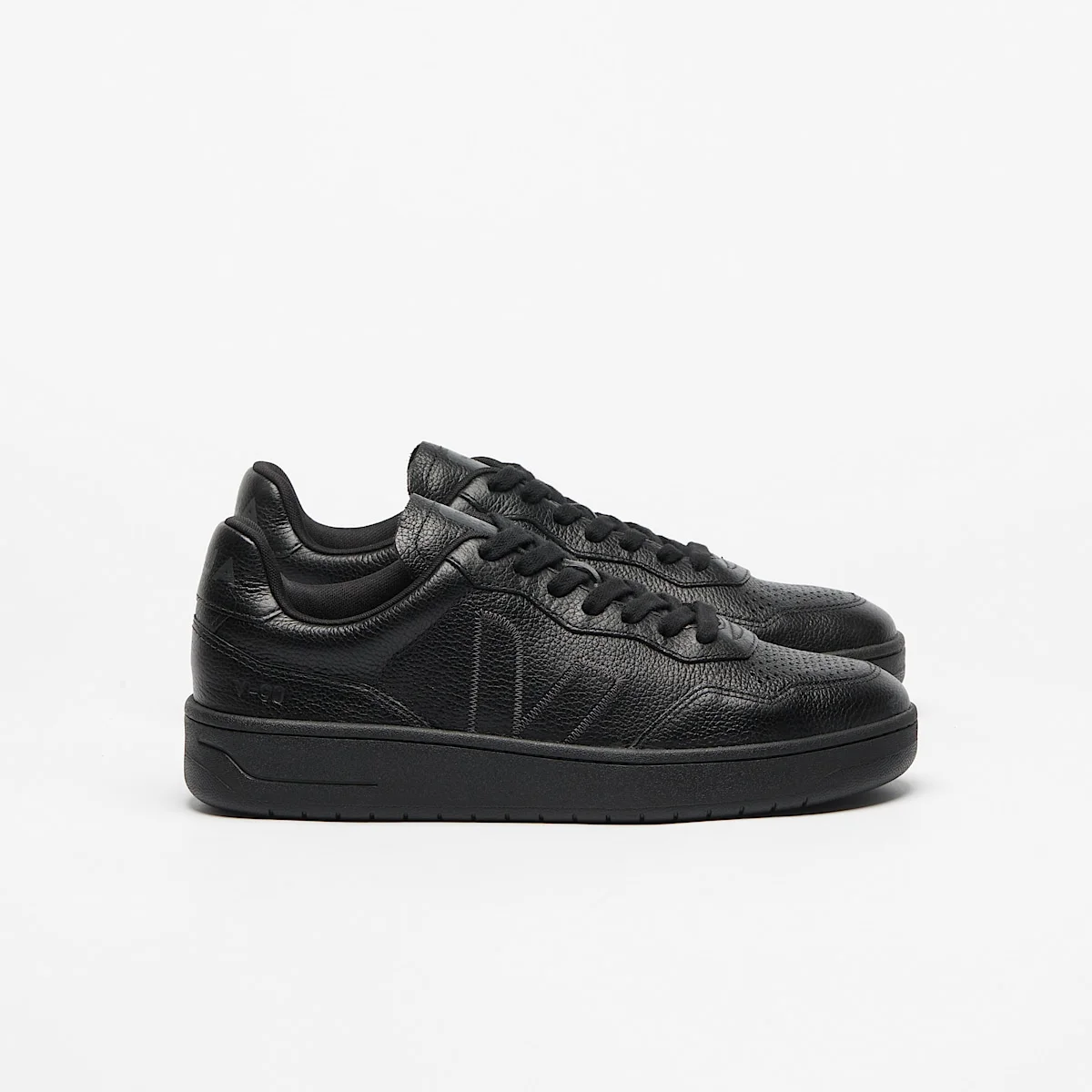 V-90 GRAINED OILED LEATHER FULL BLACK - 1
