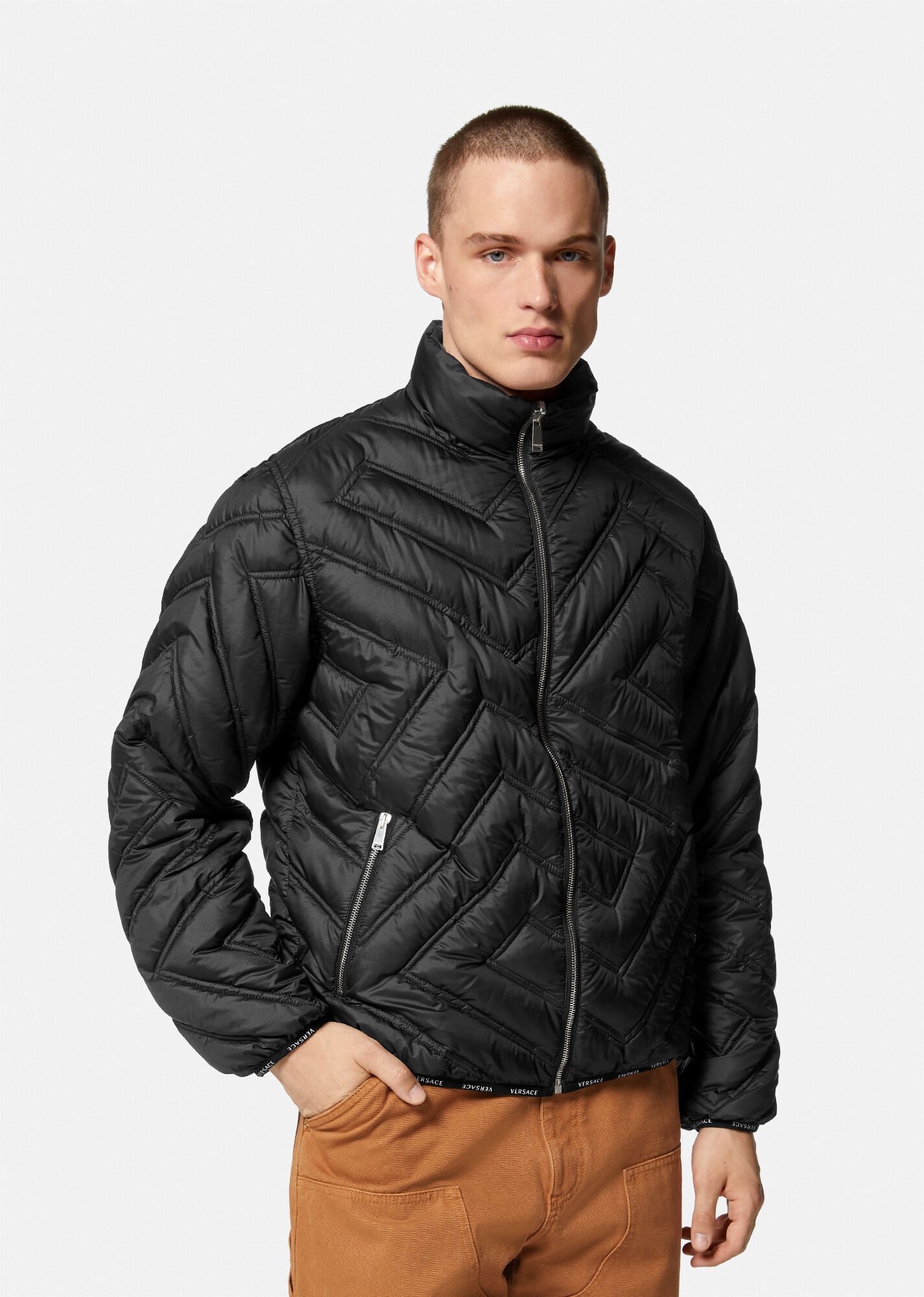 Reversible La Greca Puffer Jacket - 3
