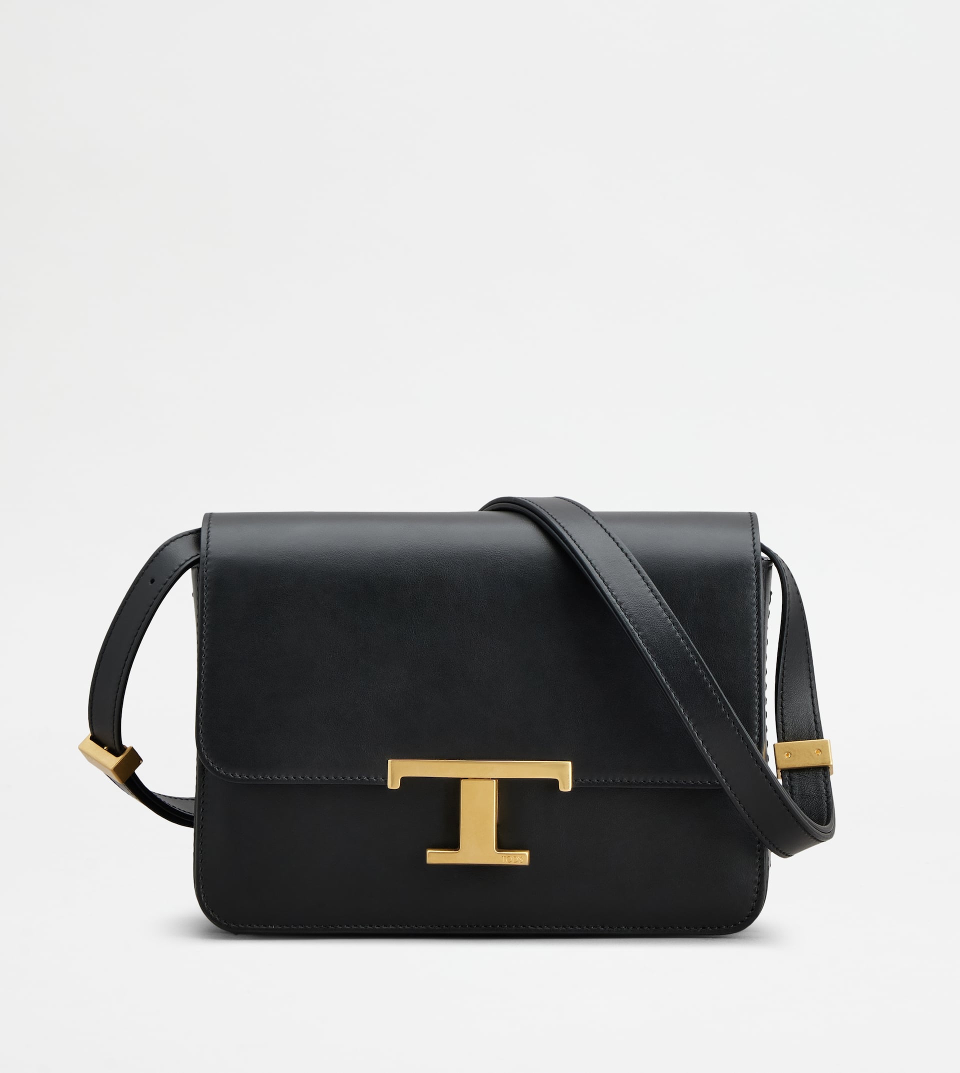 T TIMELESS CROSSBODY BAG IN LEATHER MINI - BLACK - 1