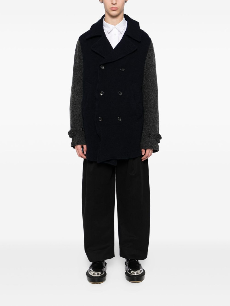 Comme des Garçons SHIRT contrast panelled coat outlook