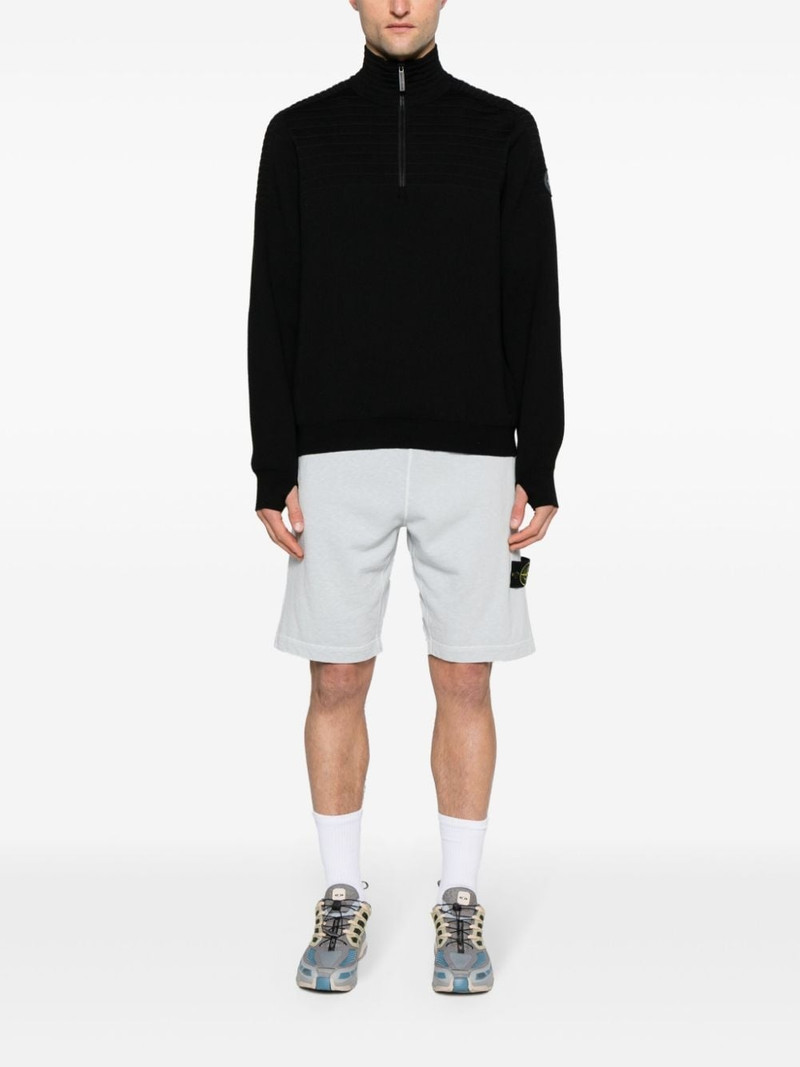 Stone Island Compass-badge cotton track shorts outlook