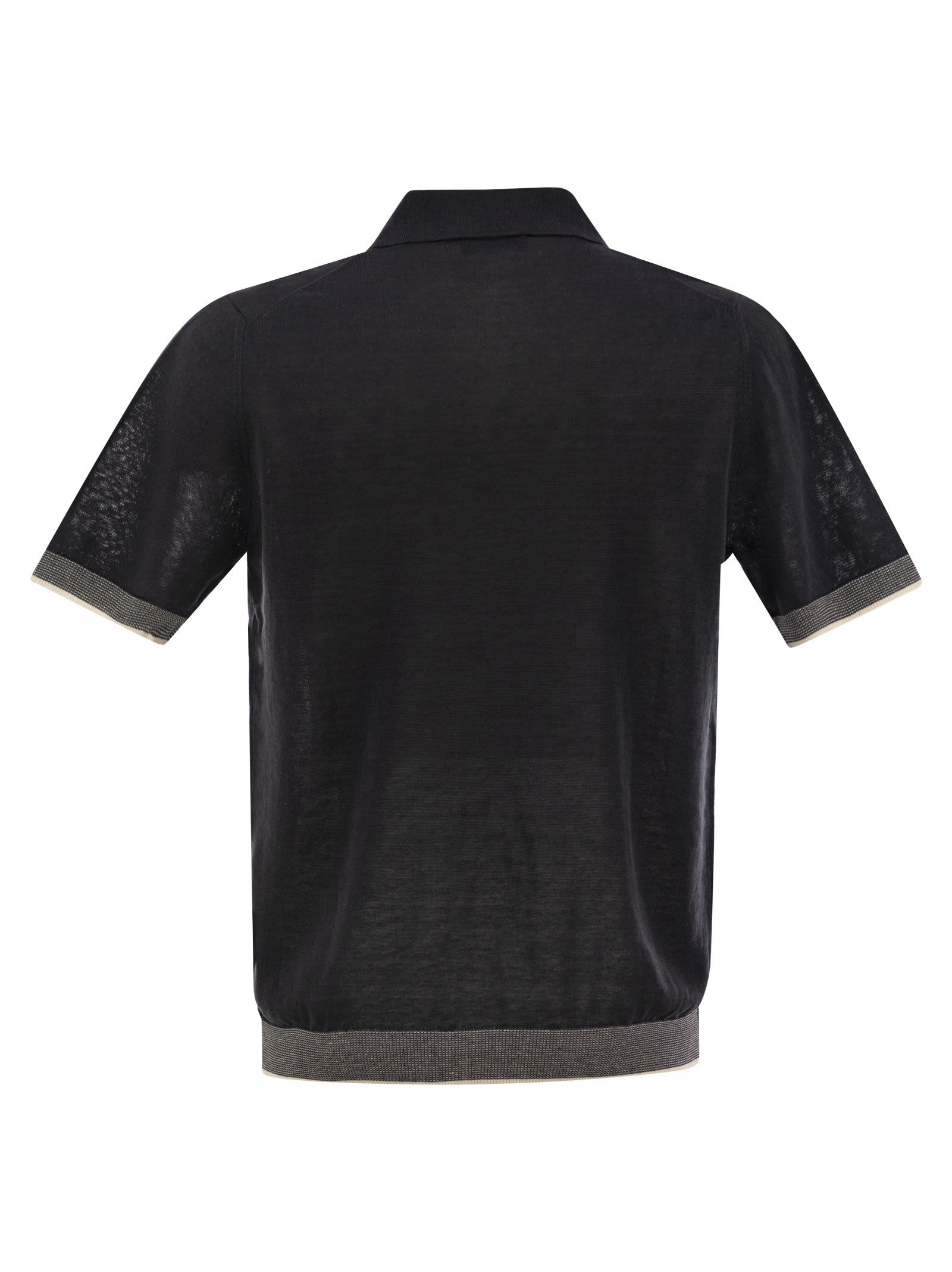 Peserico - Peserico Men Polo Shirt In Linen And Cotton Yarn - 2