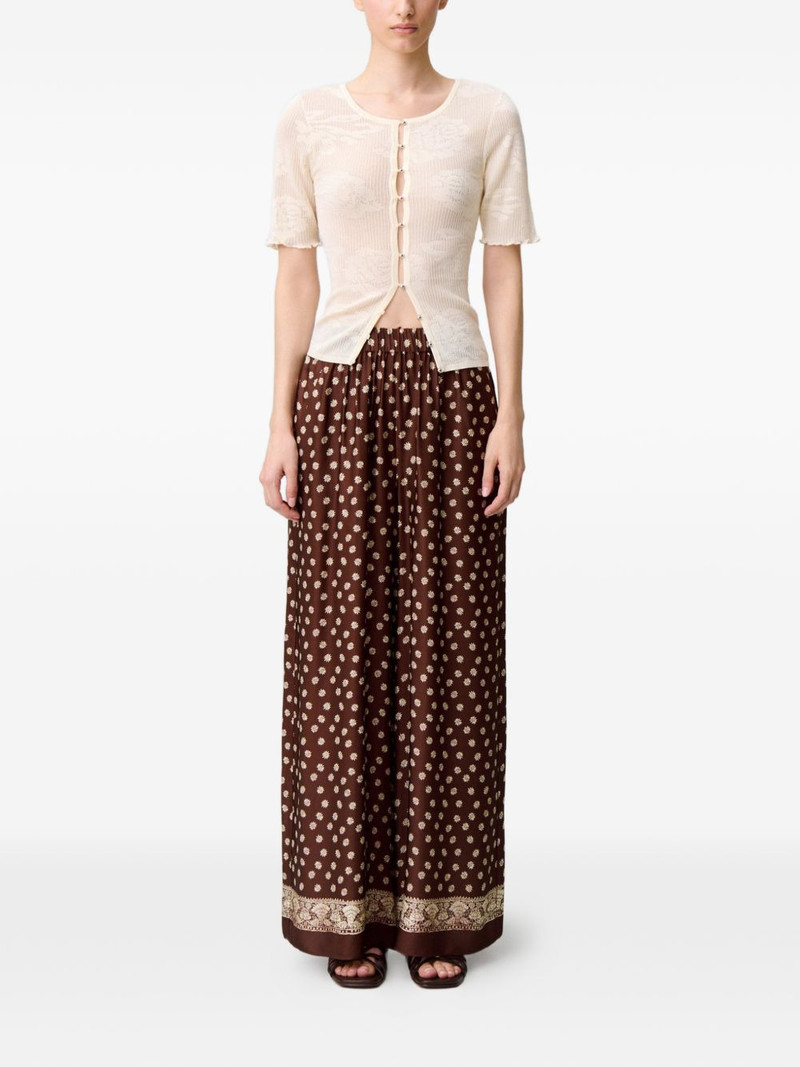 Claudie Pierlot floral-print palazzo pants outlook