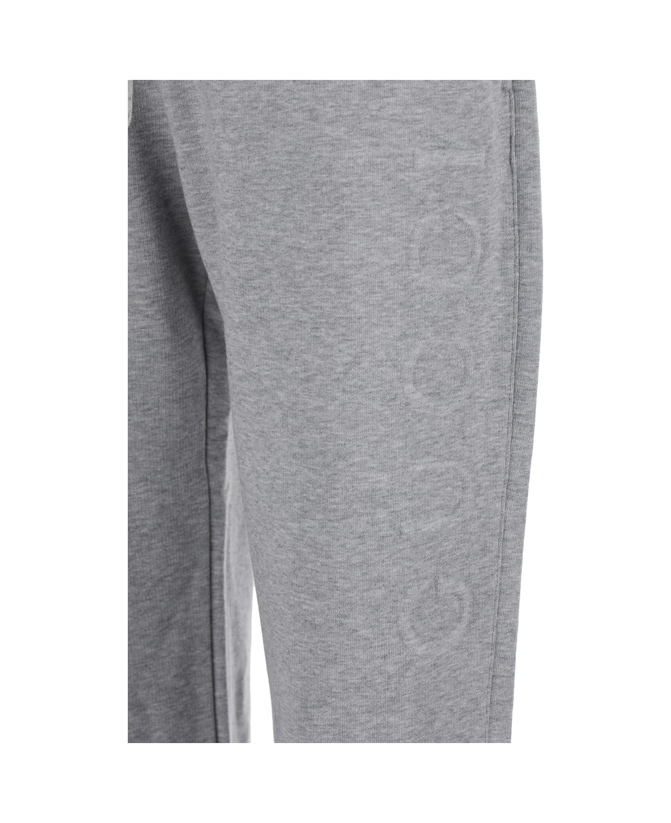 Grey Jogger Pants With Drawstring In Cotton Woman - 3
