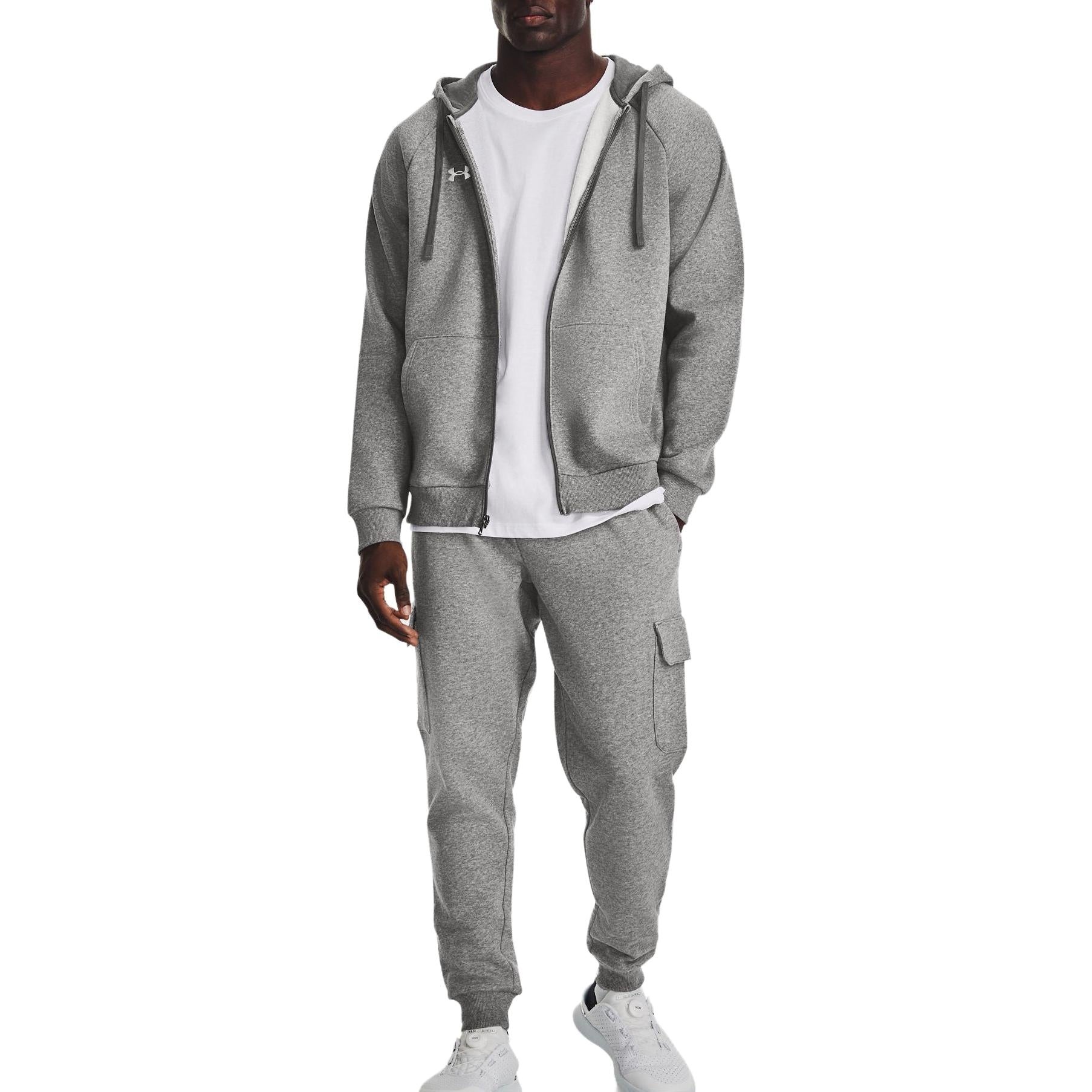 Under Armor Rival Fleece Hooded Jacket 'Heather Grey' 1379767-025 - 3