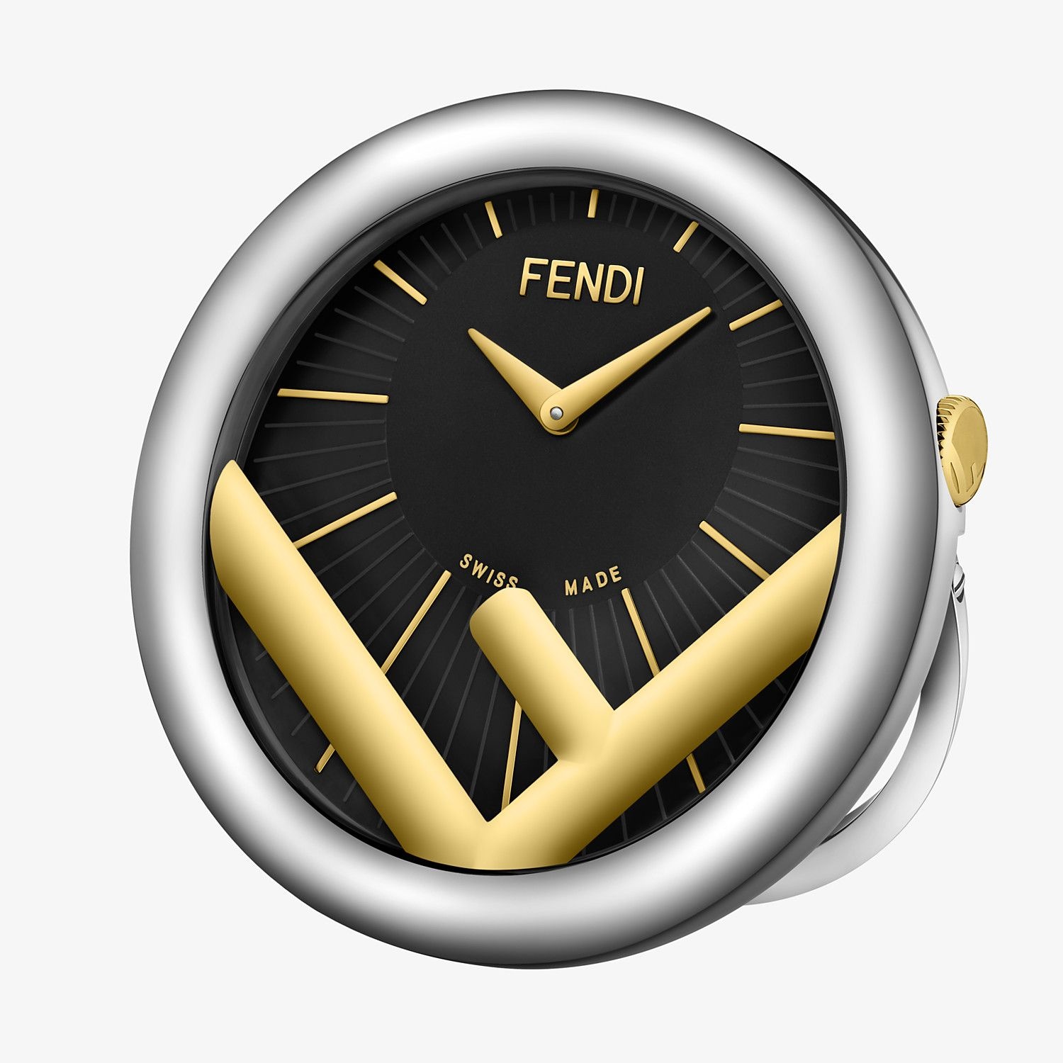 60 mm - Table Clock with F is Fendi logo - 2