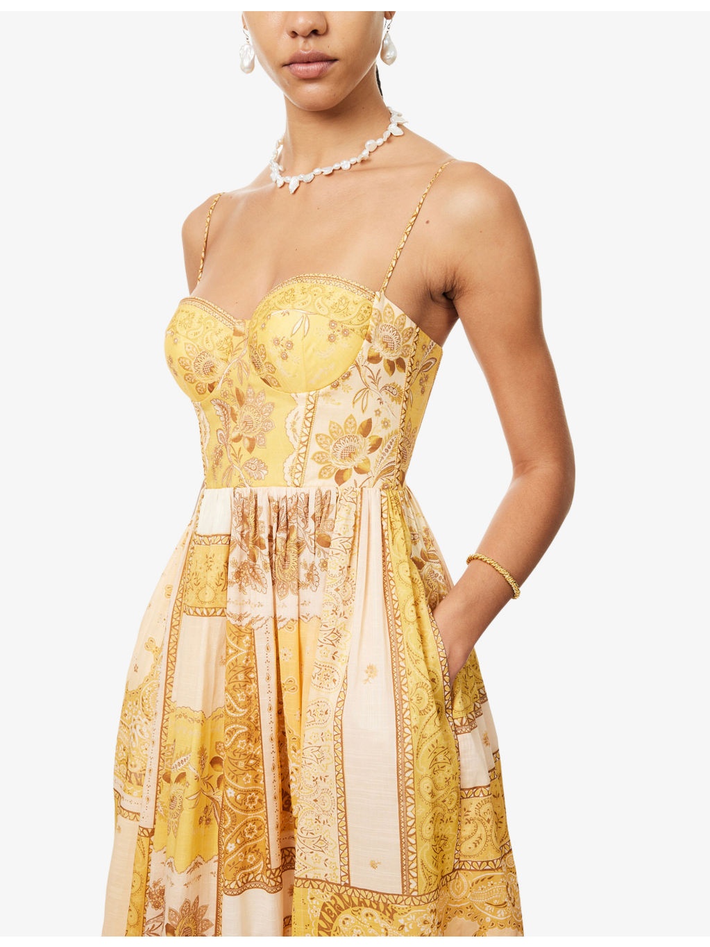 Lucky Corset Cotton Midi Dress - 5