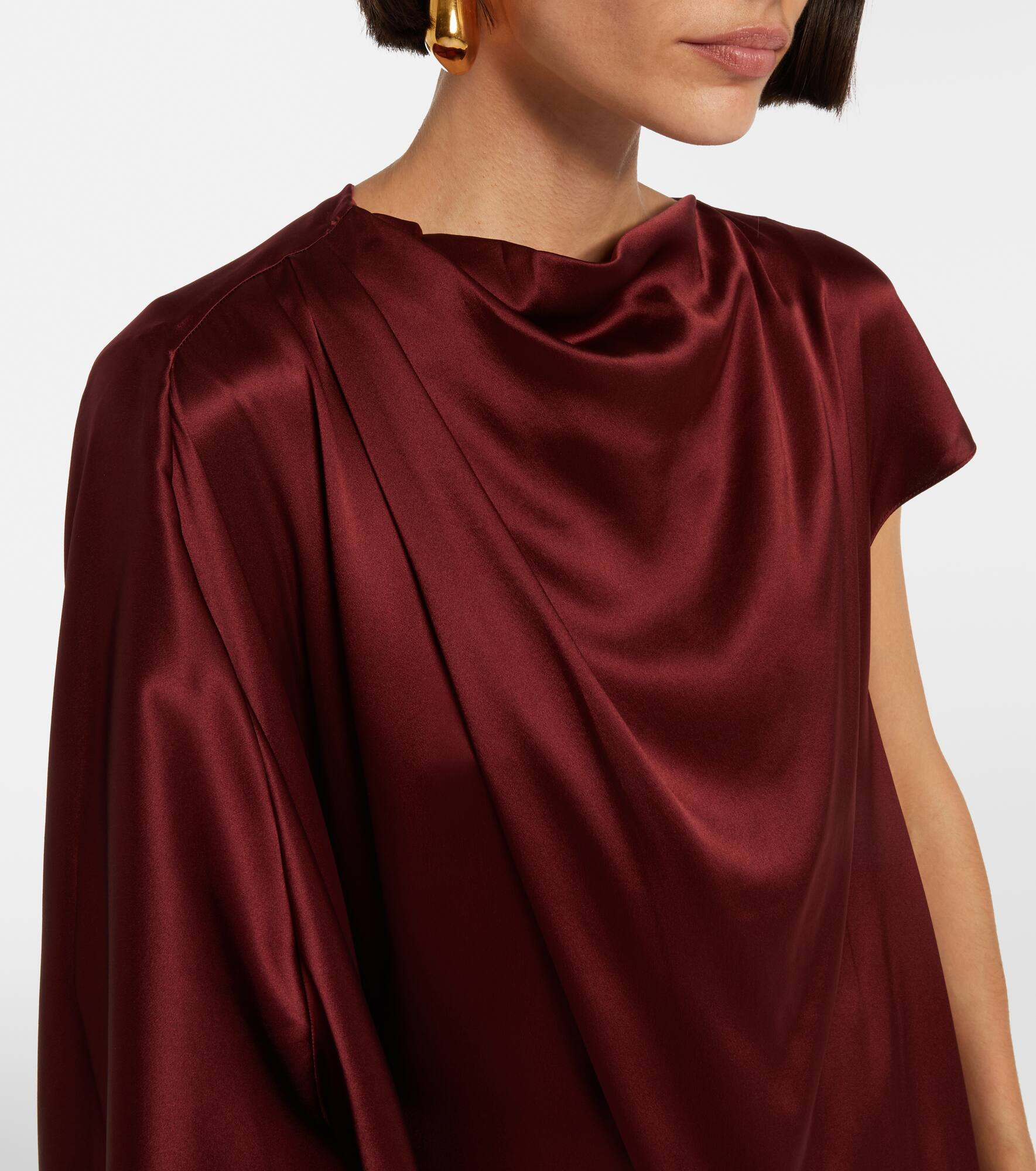 Hiba caped silk gown - 4