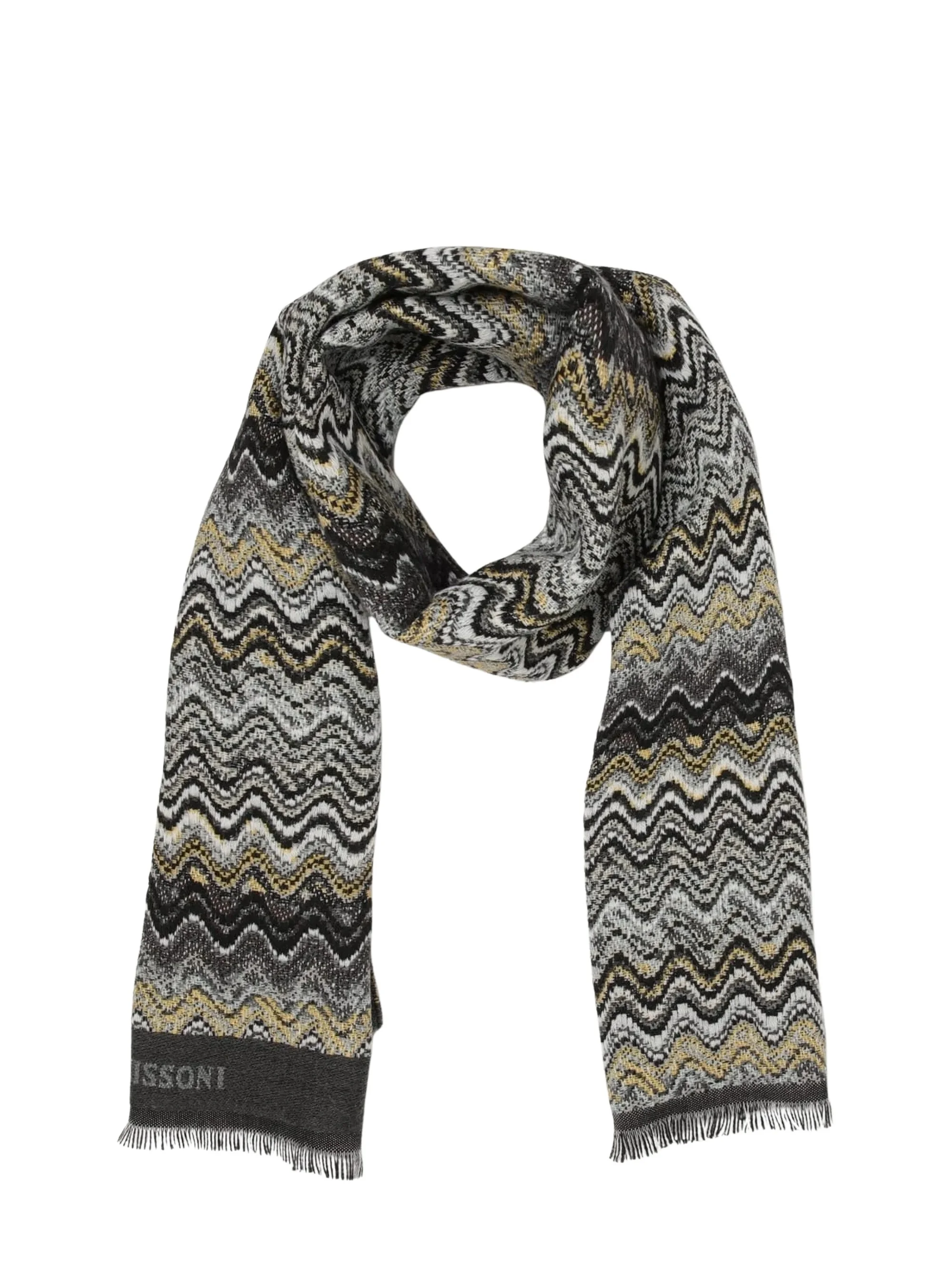 Missoni Zigzag-pattern wool scarf - 1
