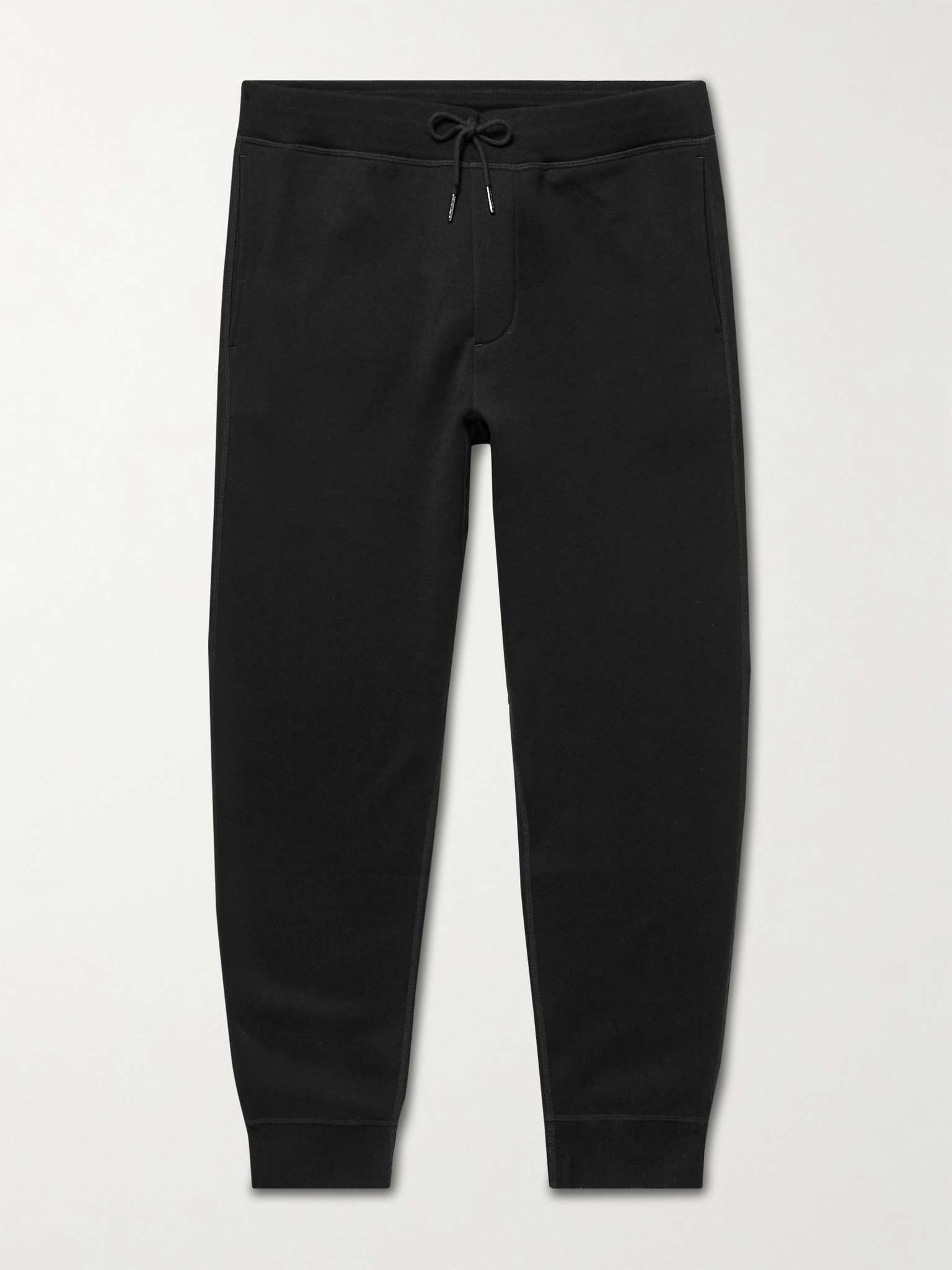 Madison Slim-Fit Tapered Cotton-Fleece Sweatpants - 1