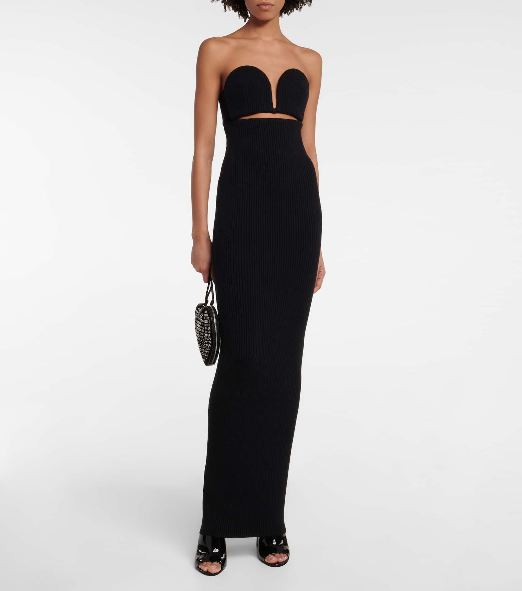 Strapless wool-blend gown - 2