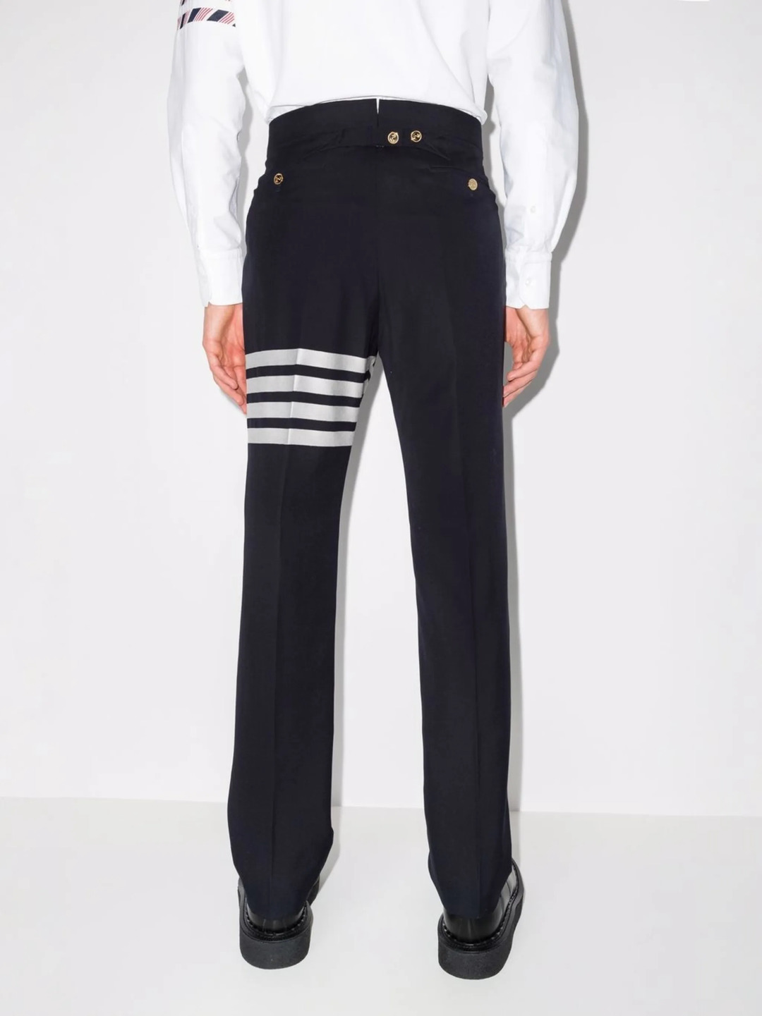 Plain Weave 4-Bar Trousers Men - 3