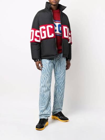 GCDS logo-print puffer jacket outlook