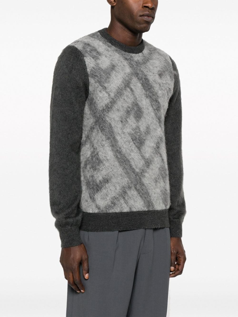 FF-motif knitted jumper - 3