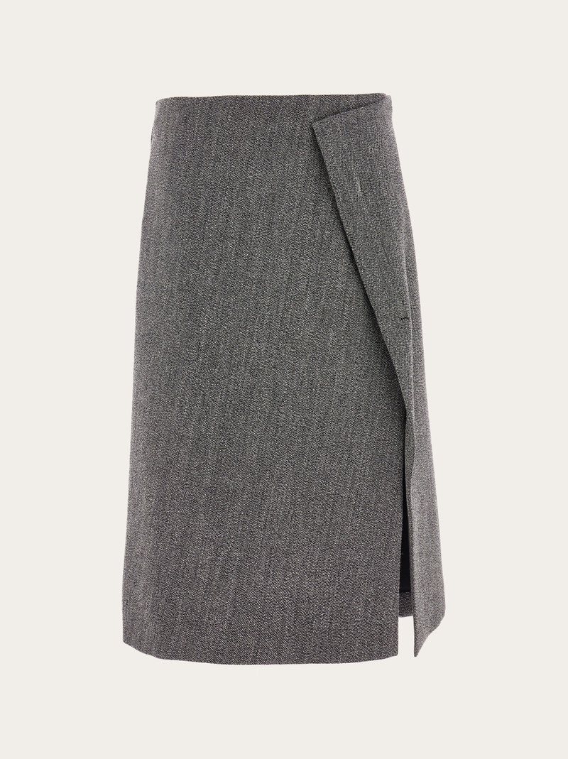 Tweed wrap skirt 1