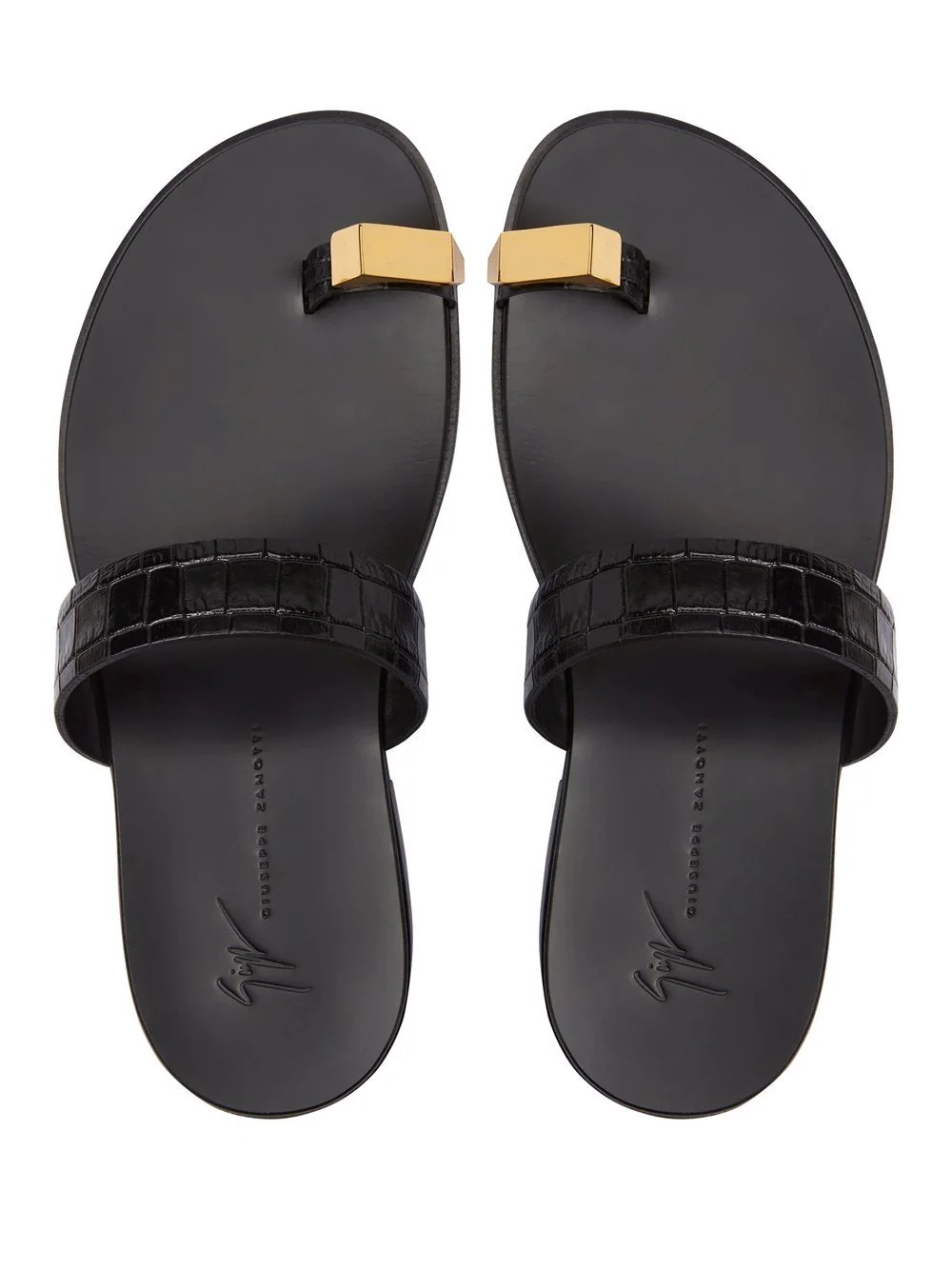 Bardack crocodile-effect sandals - 4