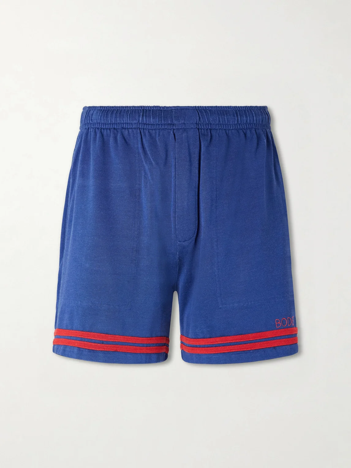 Lakewood Straight-Leg Logo-Embroidered Striped Jersey Shorts - 1