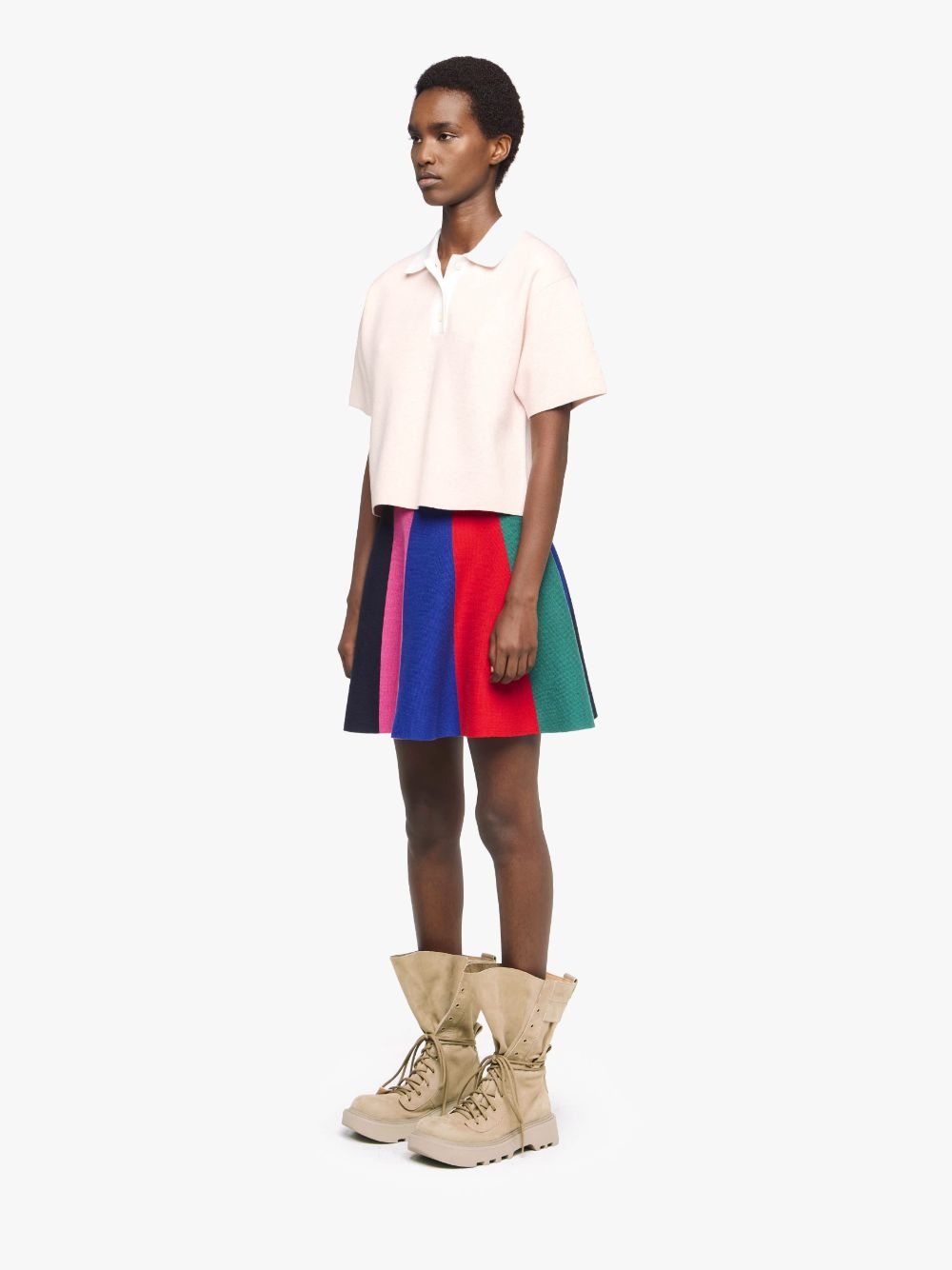 PANELLED SCARF-KNIT SKIRT - 4