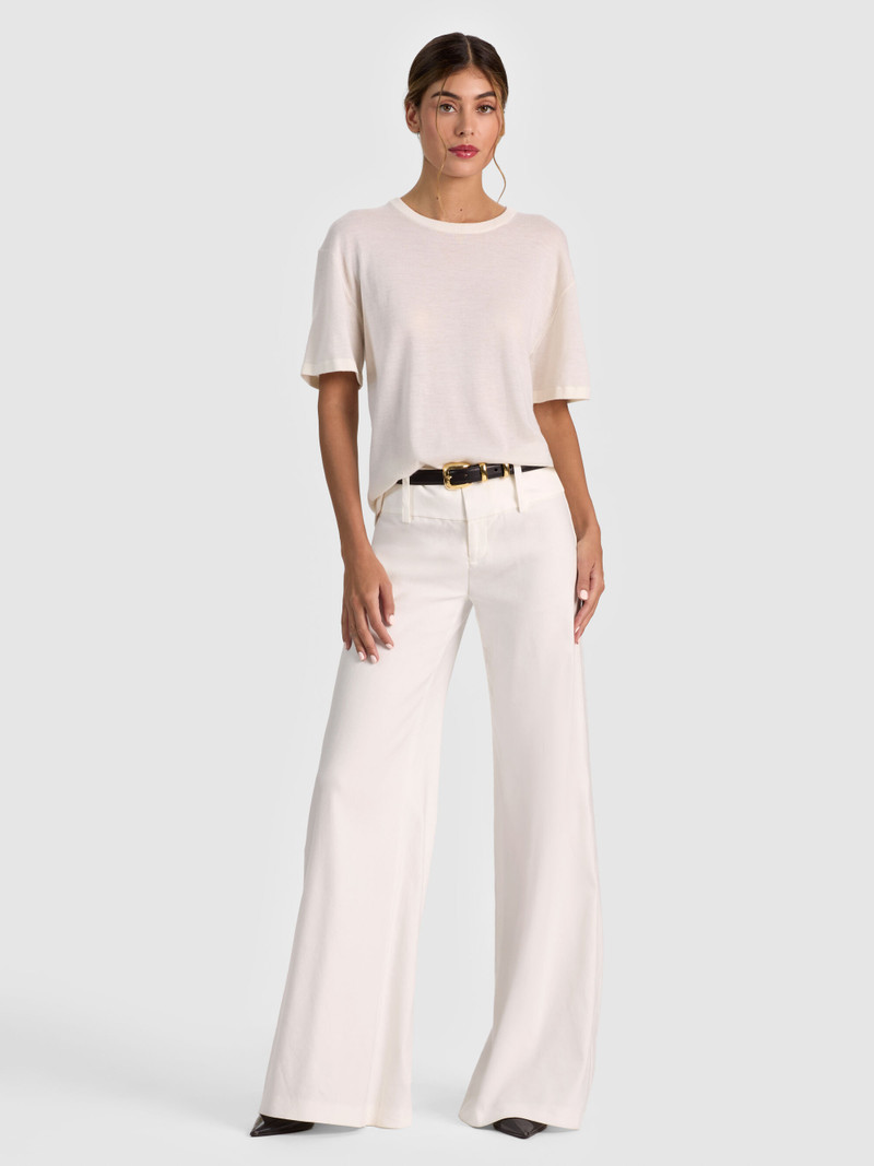 AMELIE CASHMERE KNIT TEE - SOFT WHITE 2