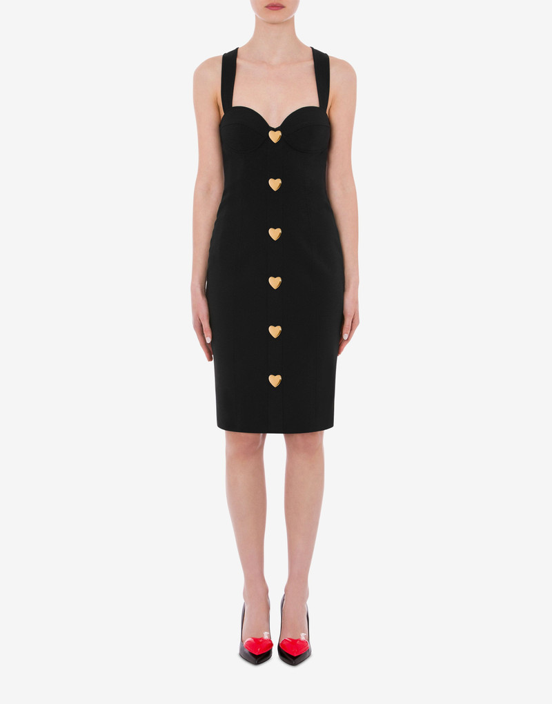 Moschino HEART BUTTONS ENVERS SATIN DRESS outlook