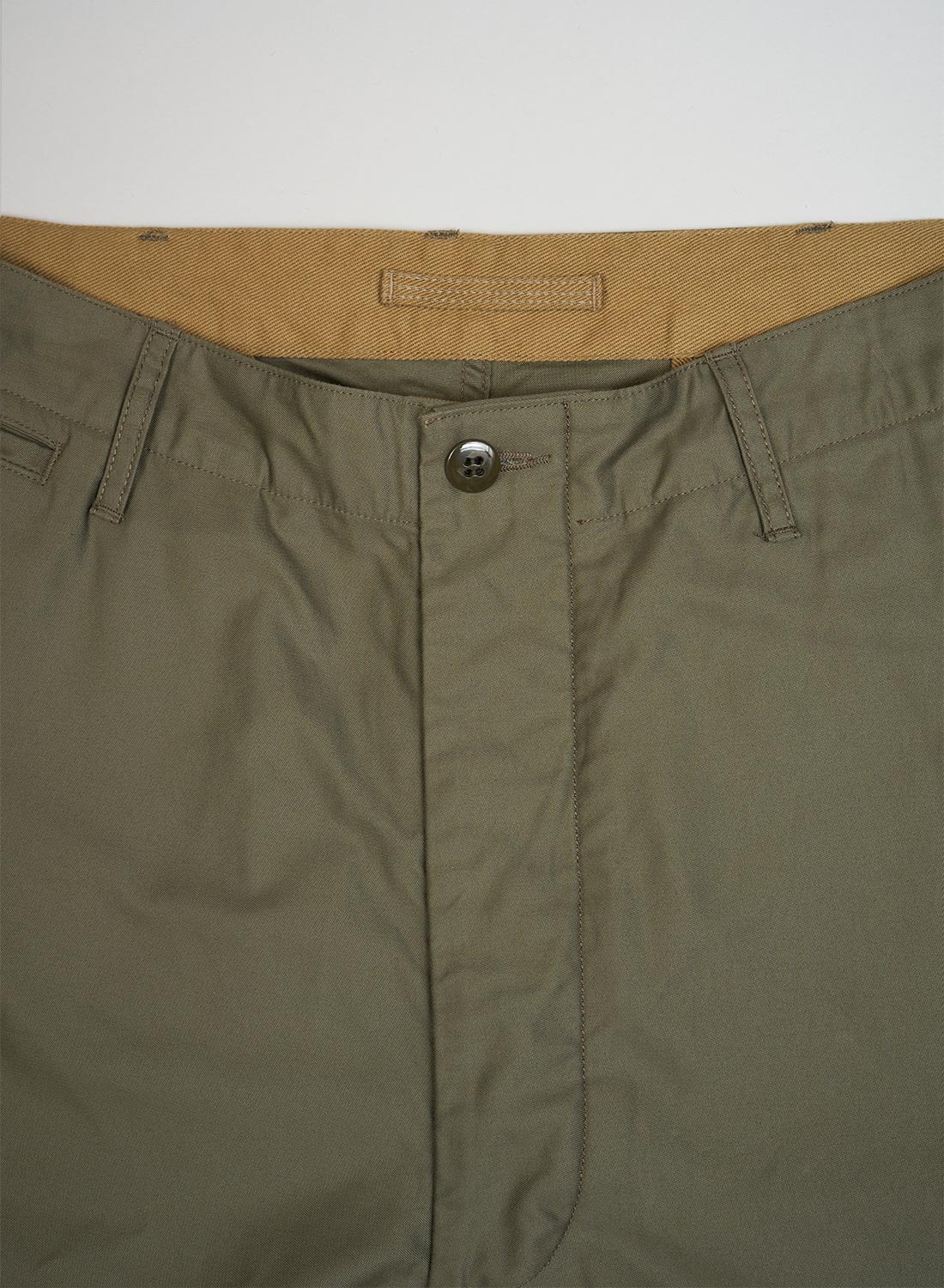 Nigel Cabourn New Basic Chino Pant Moleskin in Green | REVERSIBLE