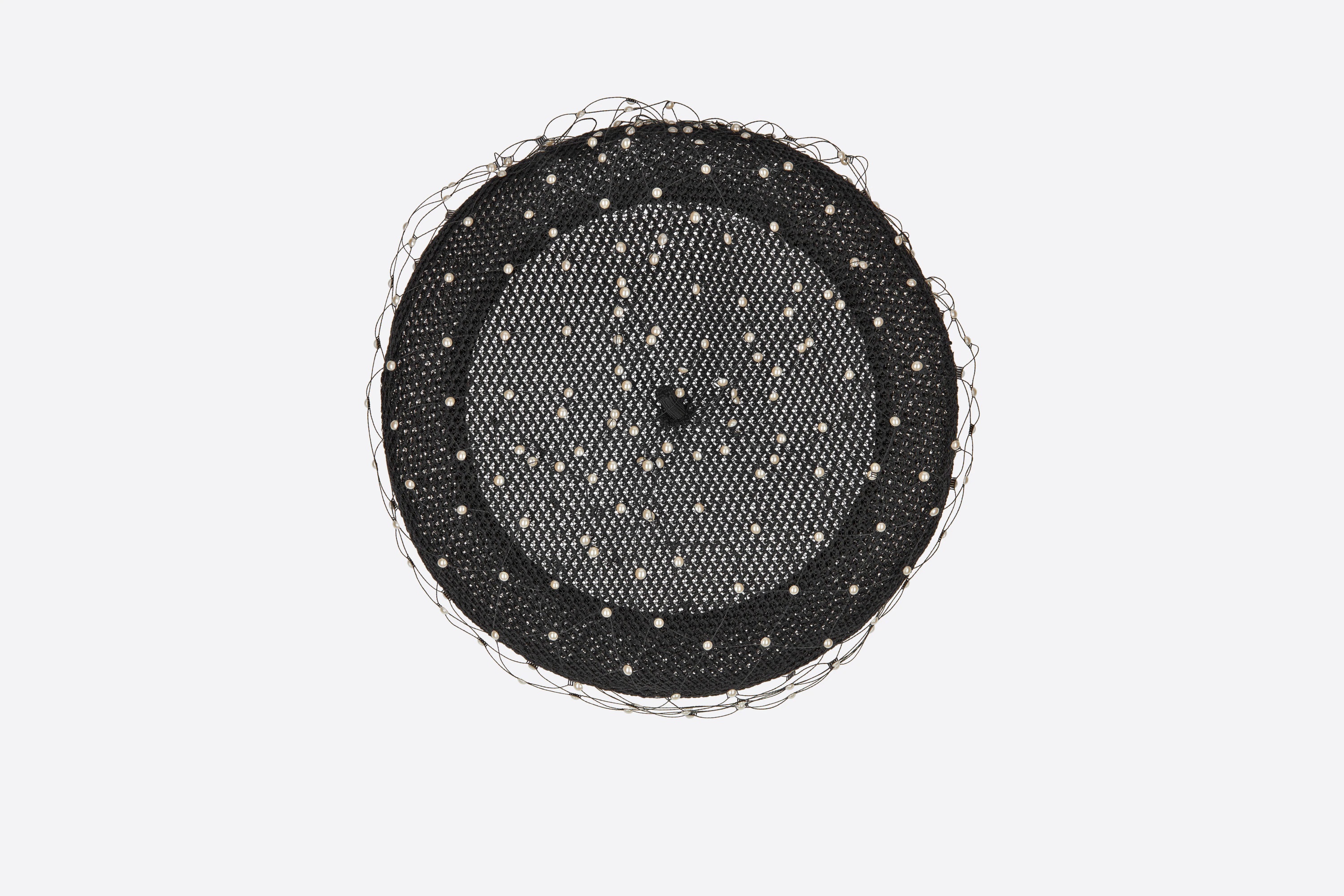 Dior Pearls Beret with Veil - 3