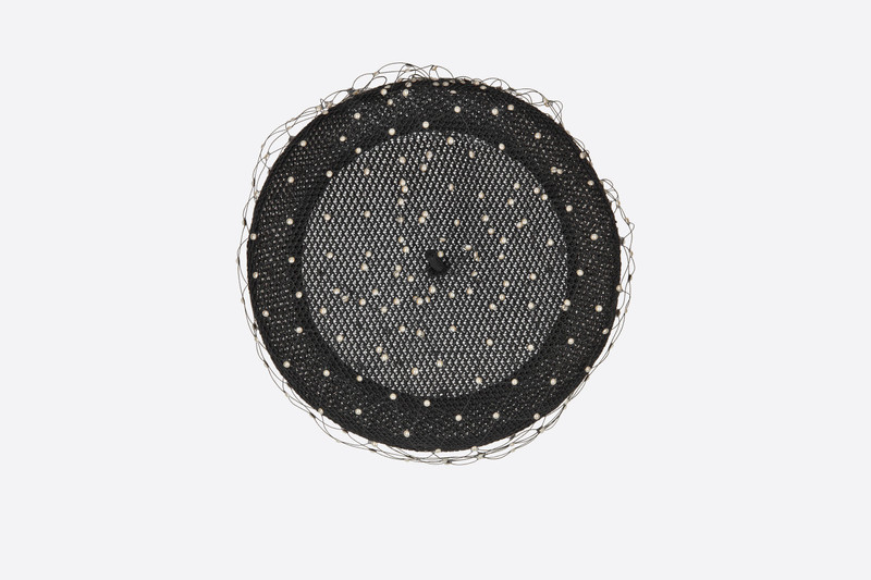 Dior Pearls Beret with Veil 3