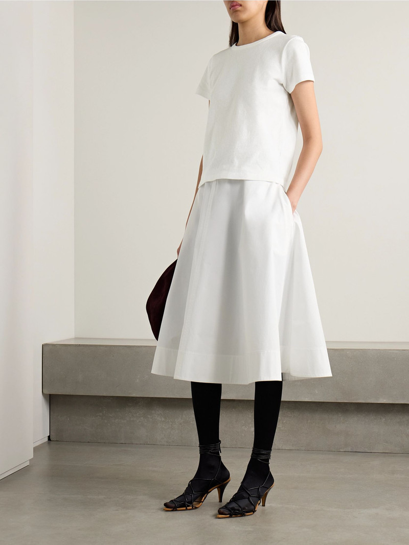 KHAITE Samson cotton-jersey T-shirt White outlook