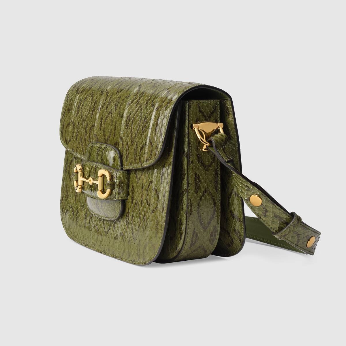 Gucci Horsebit 1955 snakeskin shoulder bag - 2