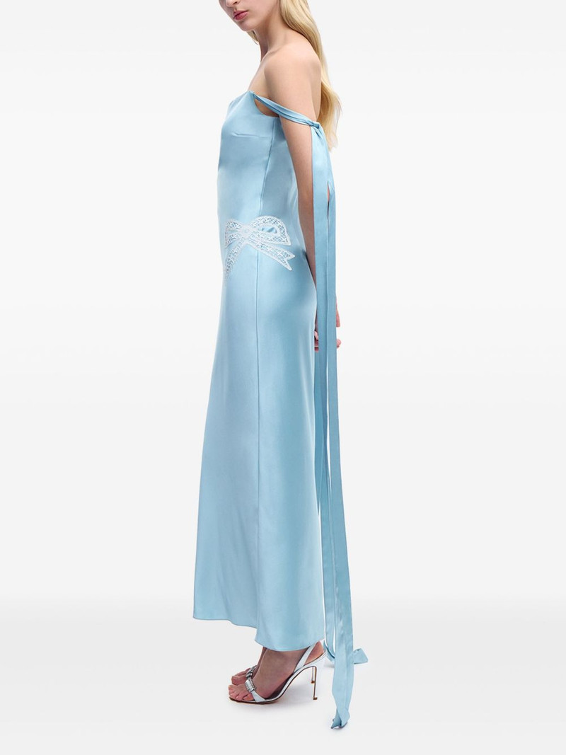 tied-sleeve strapless dress 3