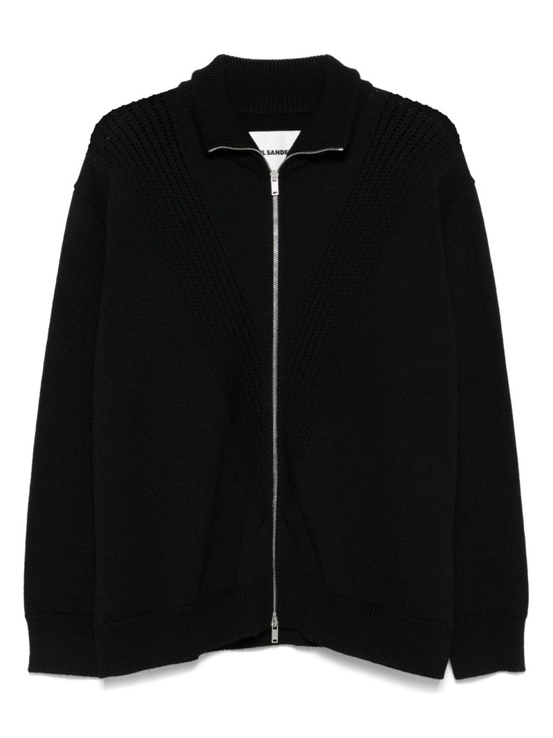 zip-up wool cardigan 1