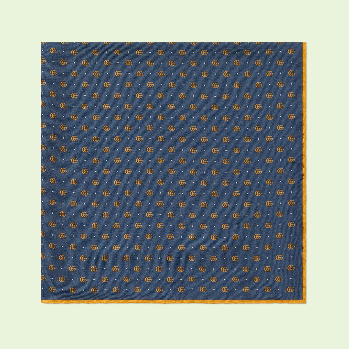 Double G and polka dot silk pocket square - 2