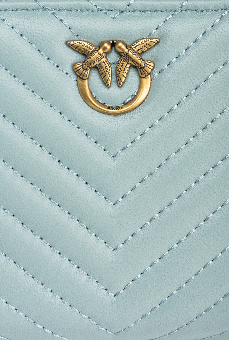 SQUARE QUILTED NAPPA LEATHER ZIP-AROUND PURSE 5