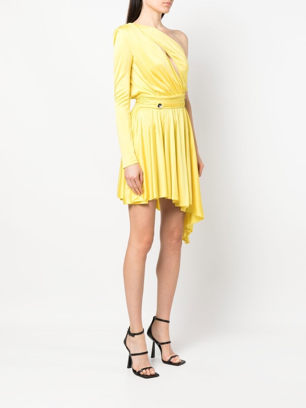 pleated one-shoulder dress - 3