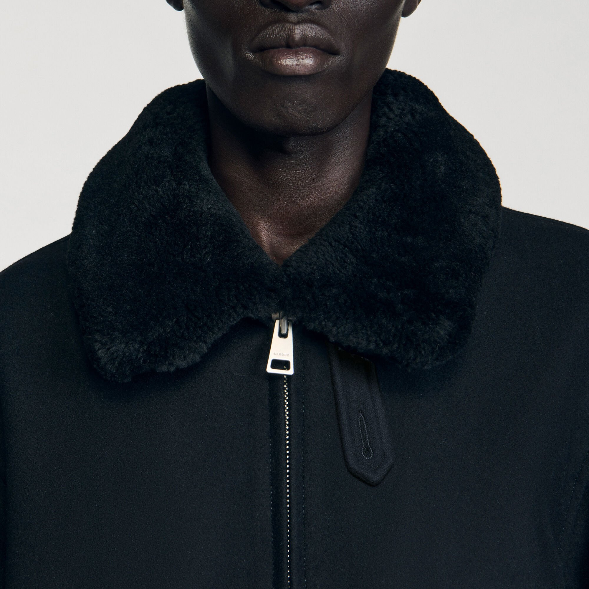 WOOL AVIATOR JACKET WITH SHEARLING - 3