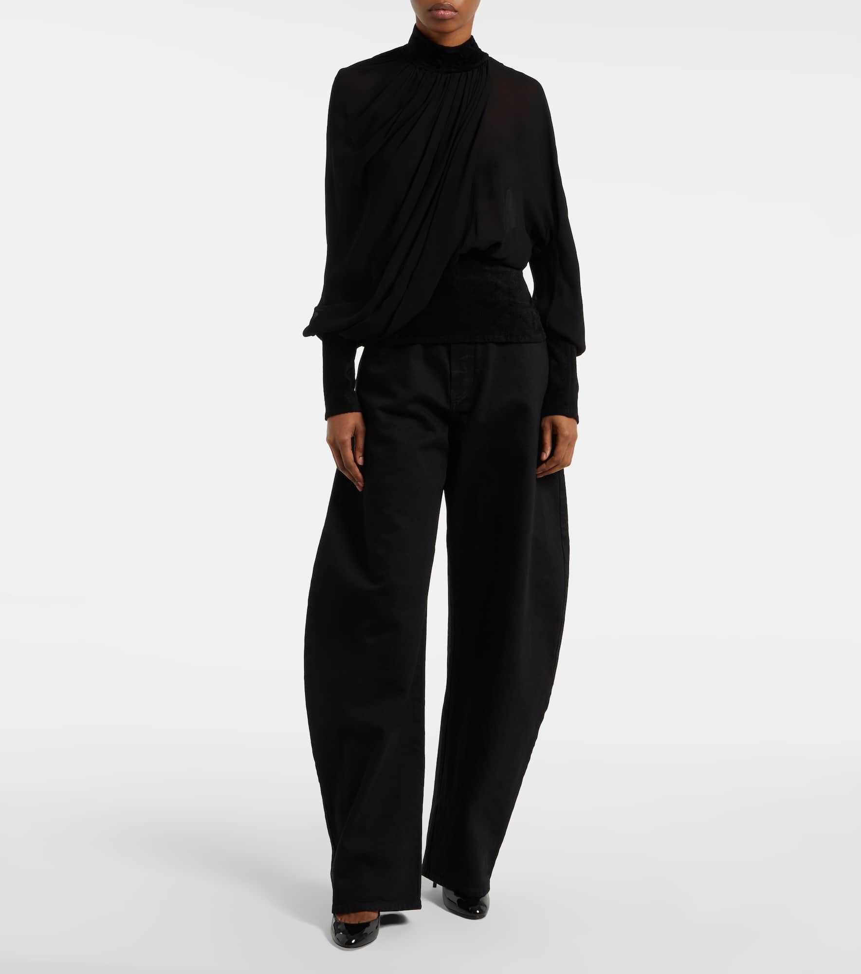 Draped georgette blouse - 2