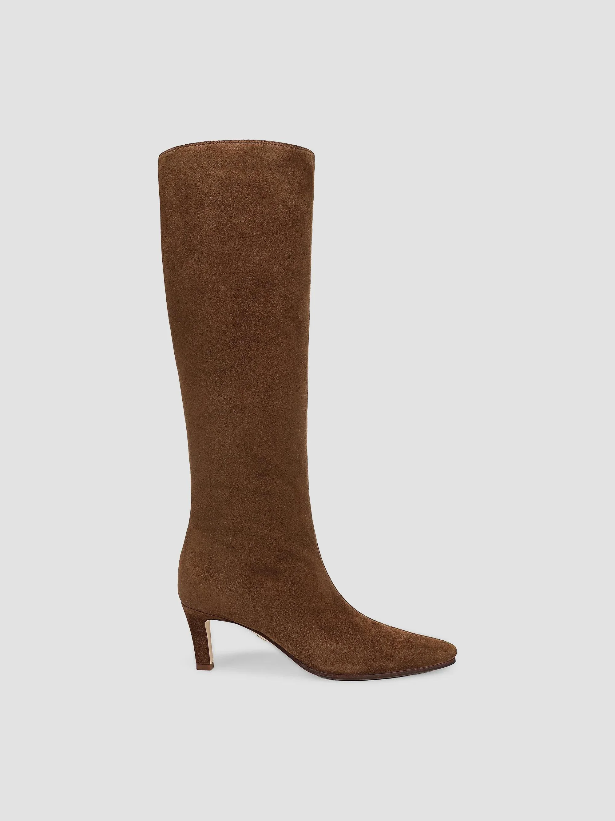 Women's Aisla 60MM Suede Knee-High Boots - Chestnut - 1