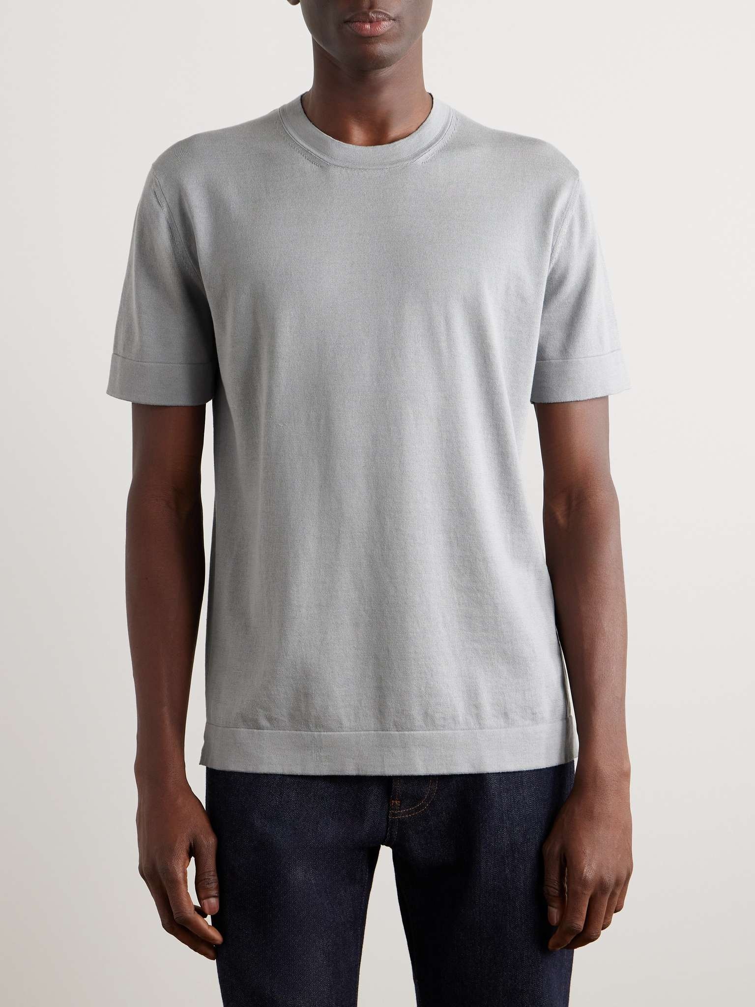 Cotton and Silk-Blend T-Shirt - 3