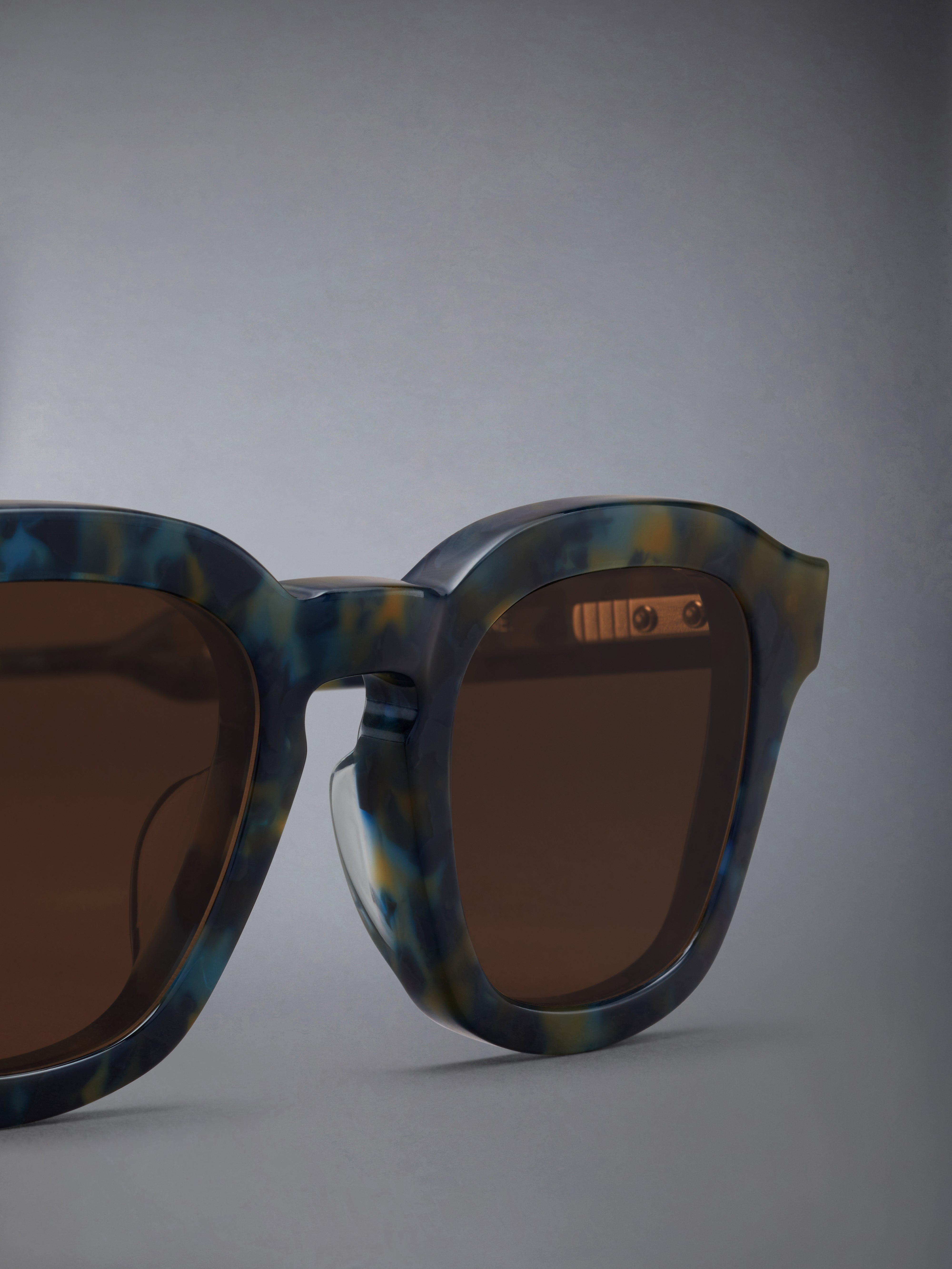 Tortoise Acetate Rectangular Sunglasses - 7