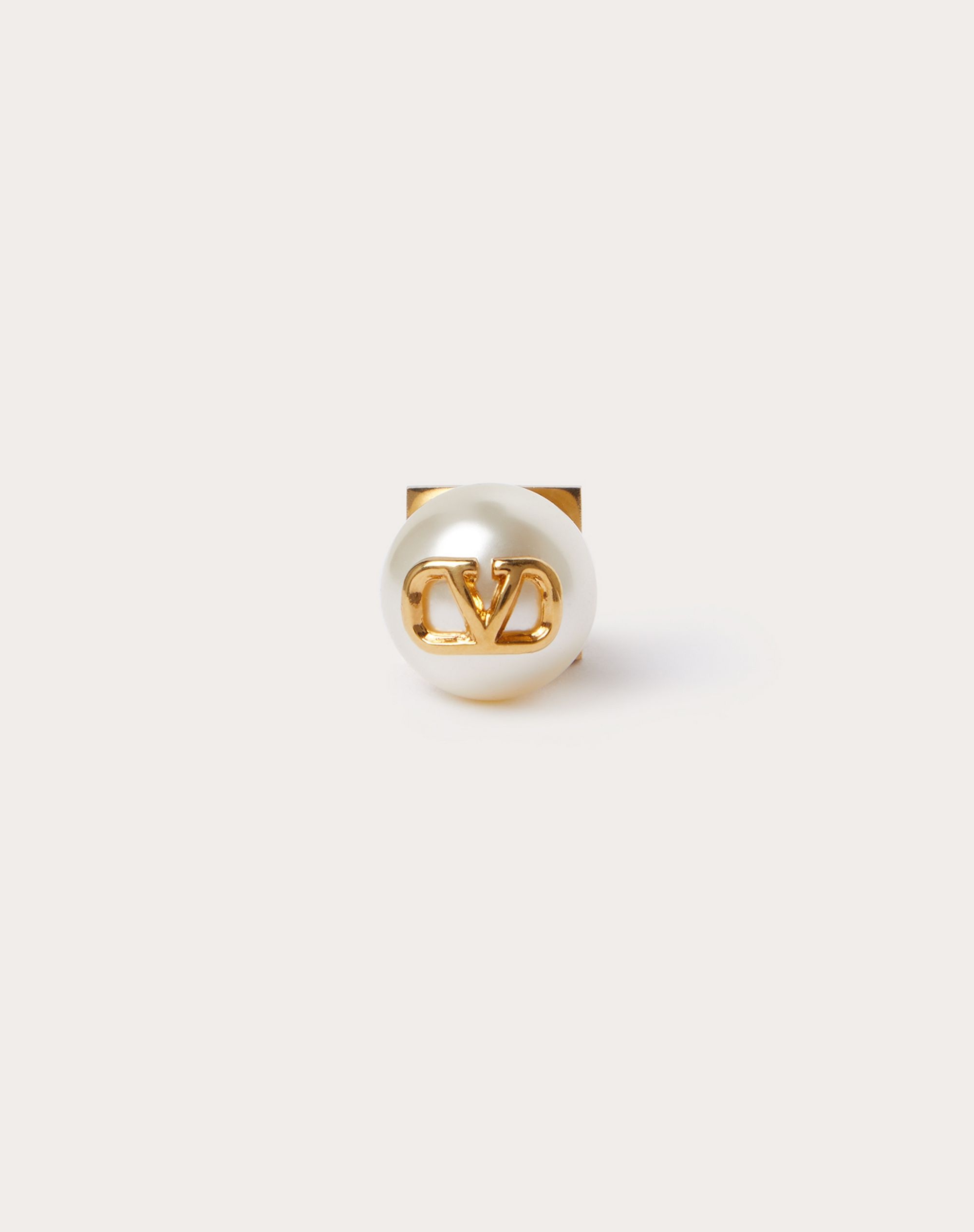 VLOGO SIGNATURE SINGLE METAL EARRING WITH SWAROVSKI® PEARL - 3