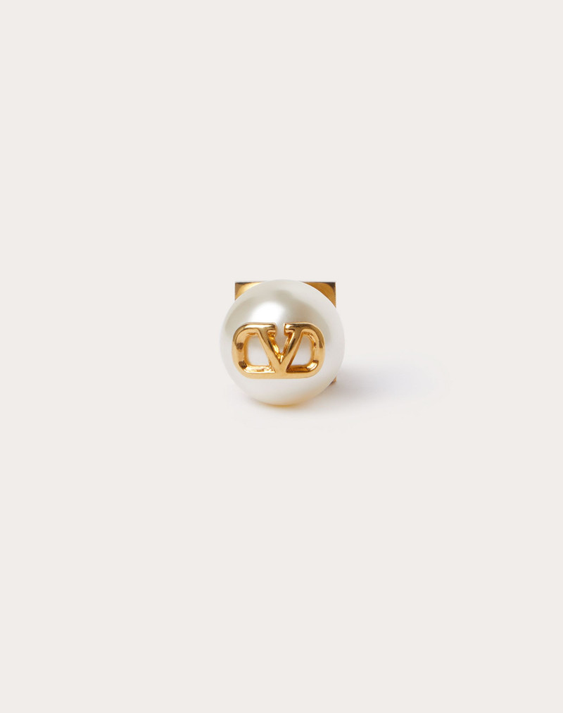 VLOGO SIGNATURE SINGLE METAL EARRING WITH SWAROVSKI® PEARL 3