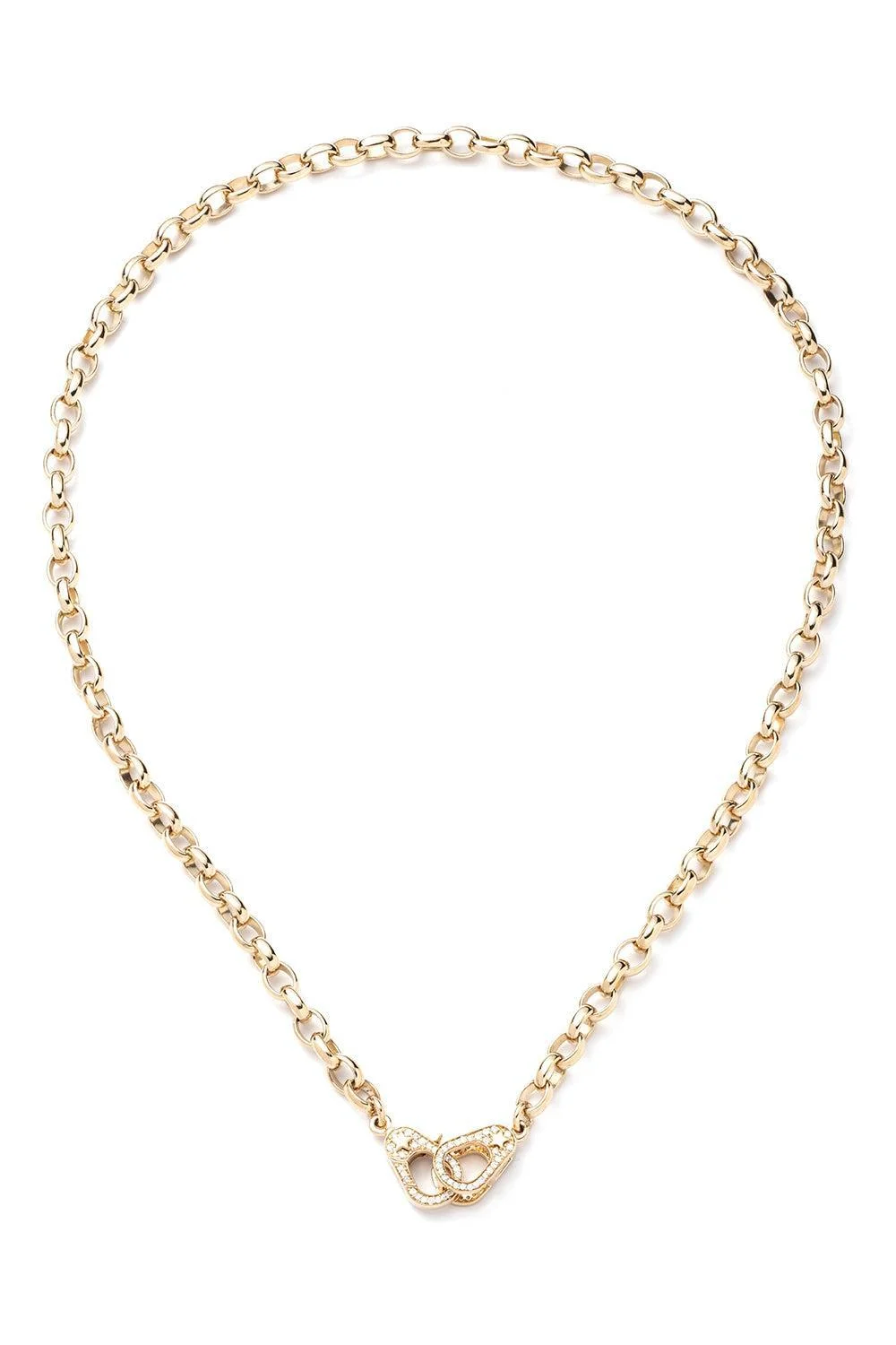 Diamonds Sister Hook Heavy Belcher Chain Choker Necklace - 1