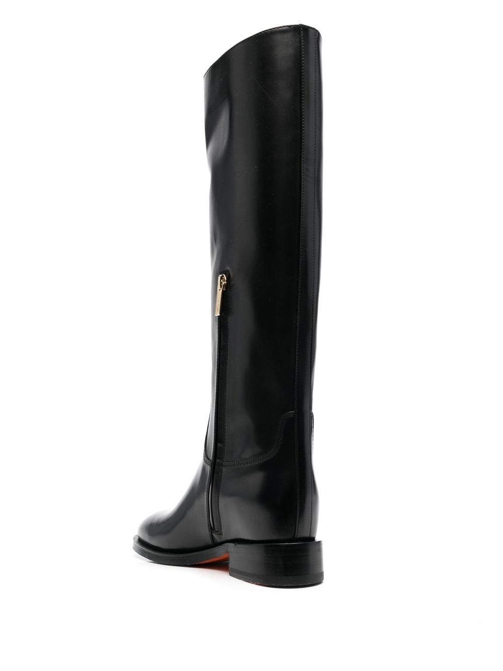 knee-length leather boots - 3