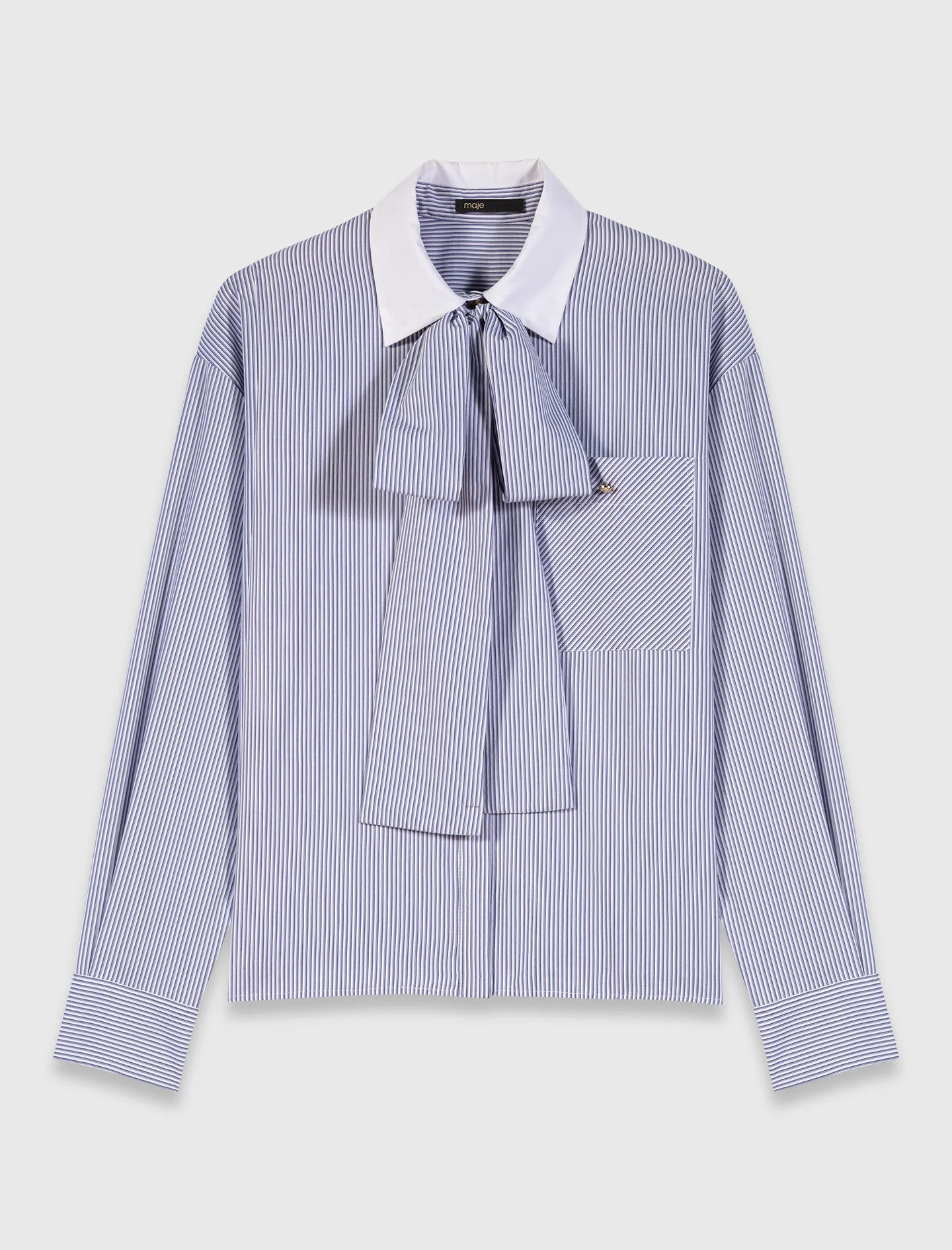 Striped bow shirt - 1