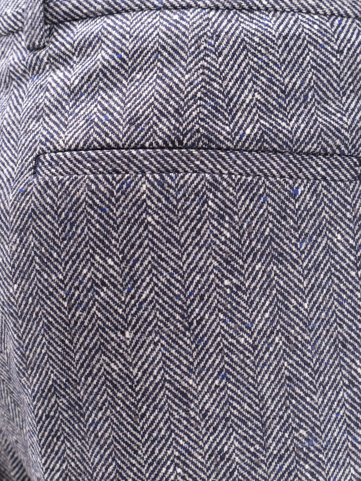 Herringbone Wool And Cashmere Trousers - 3