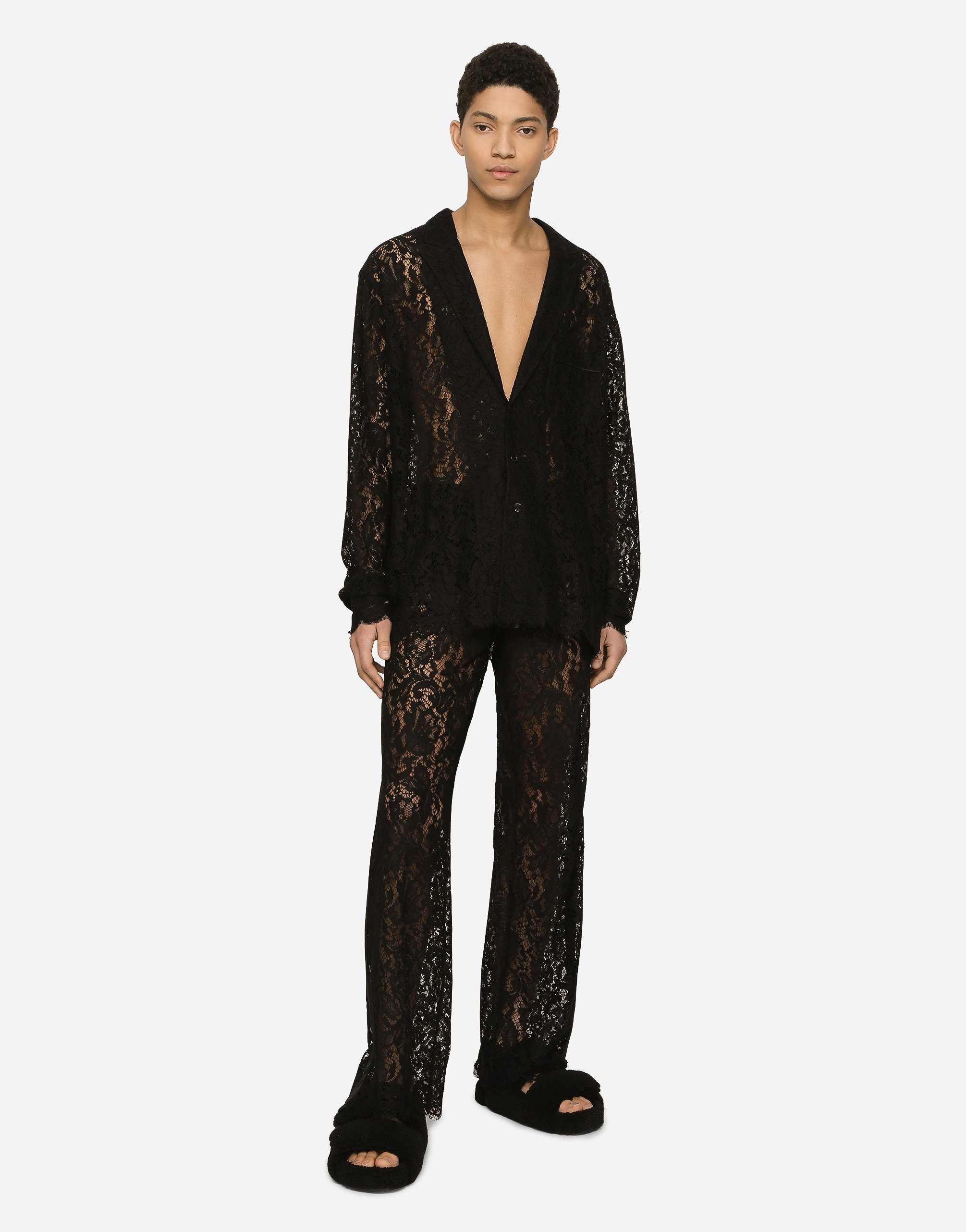 Cordonetto lace jogging pants - 2